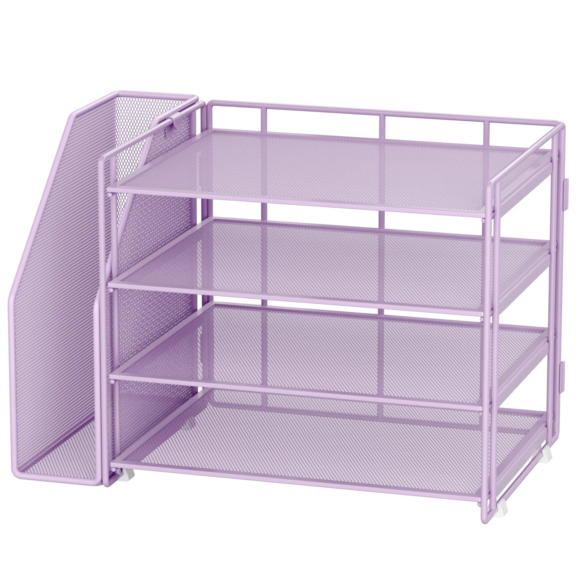 vitviti-desk-organizer-briefablage-4-ebenen-violett-metall image 7