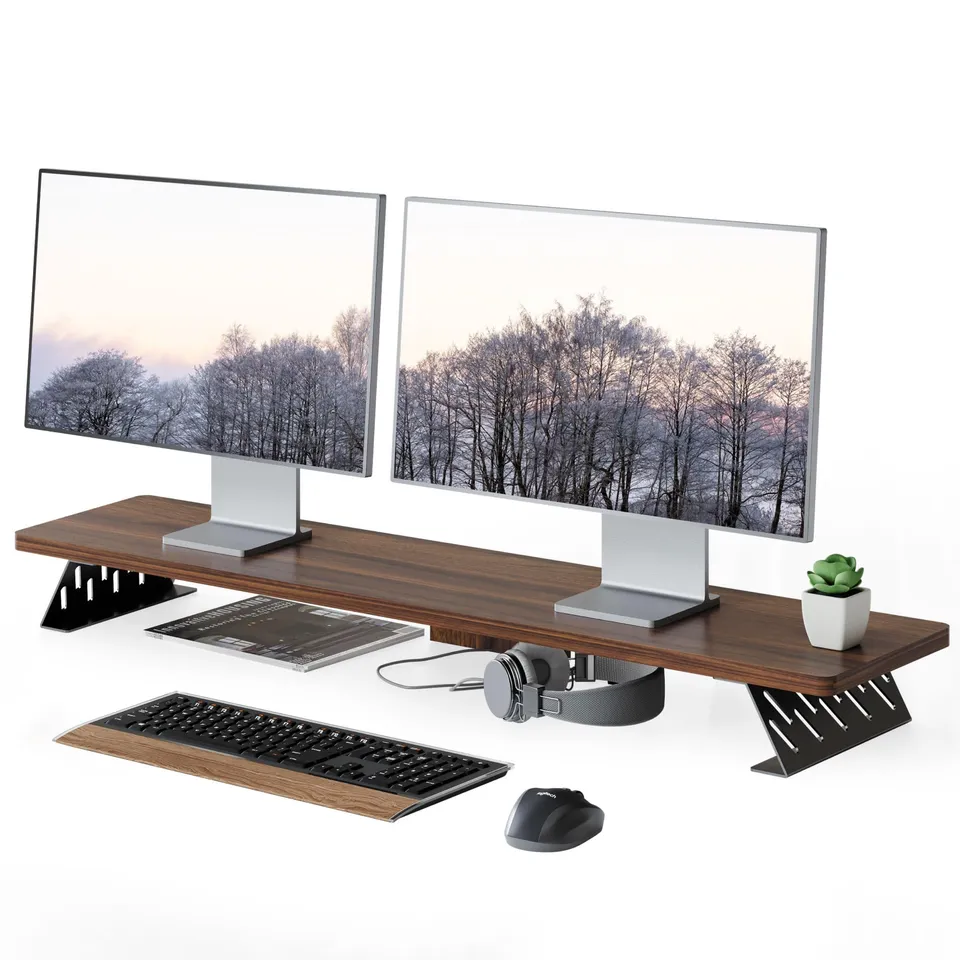 fenge-rodin-series-monitorst-nder-108cm-braun-metallf-e-holz image 1