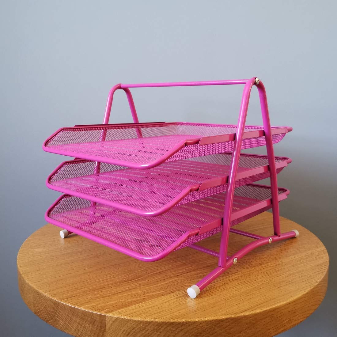 leviatan-organizacja-biura-briefablage-3-schubladen-rosa-a4-mesh image 4