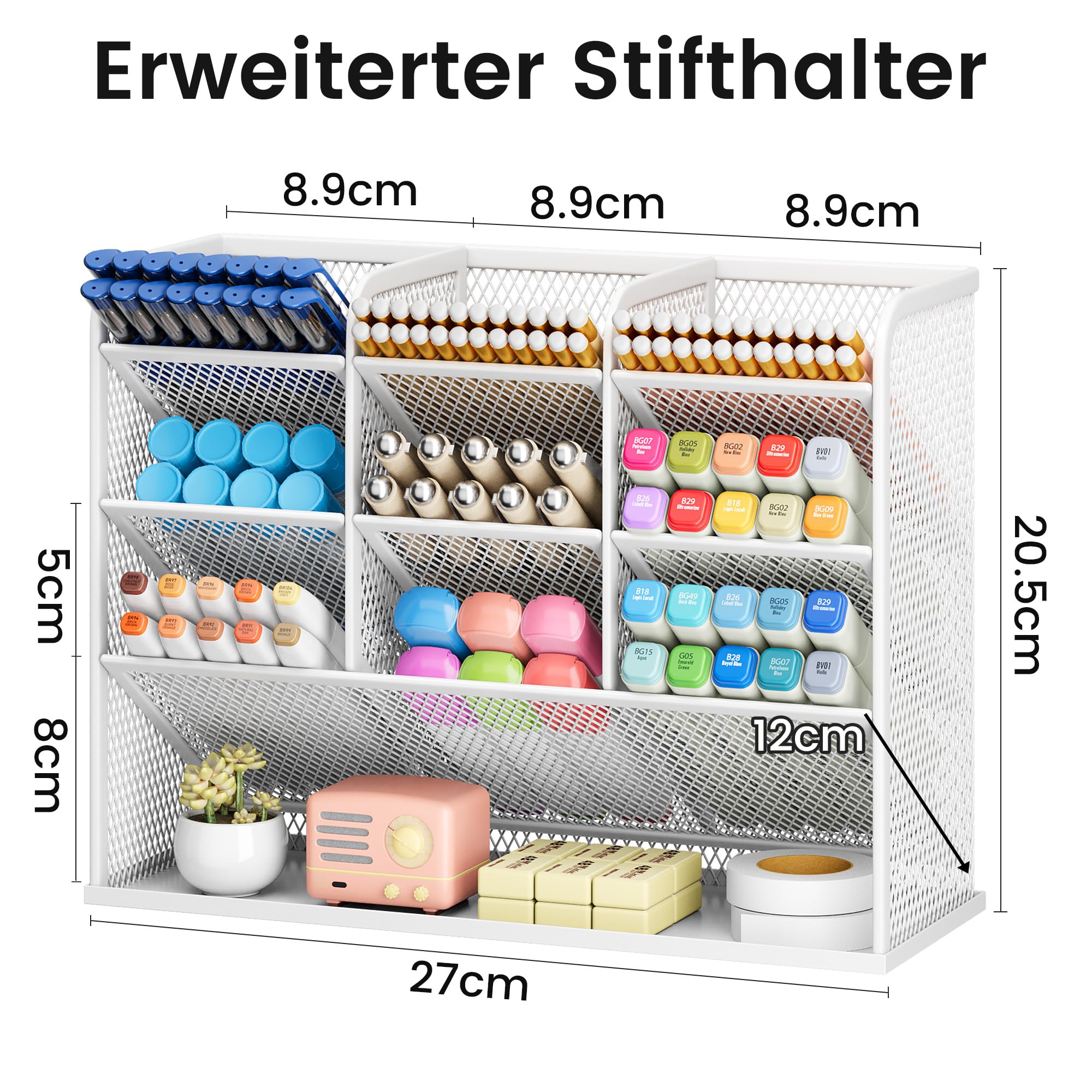 vitviti-desk-organizer-stiftehalter-wei-9-f-cher image 3