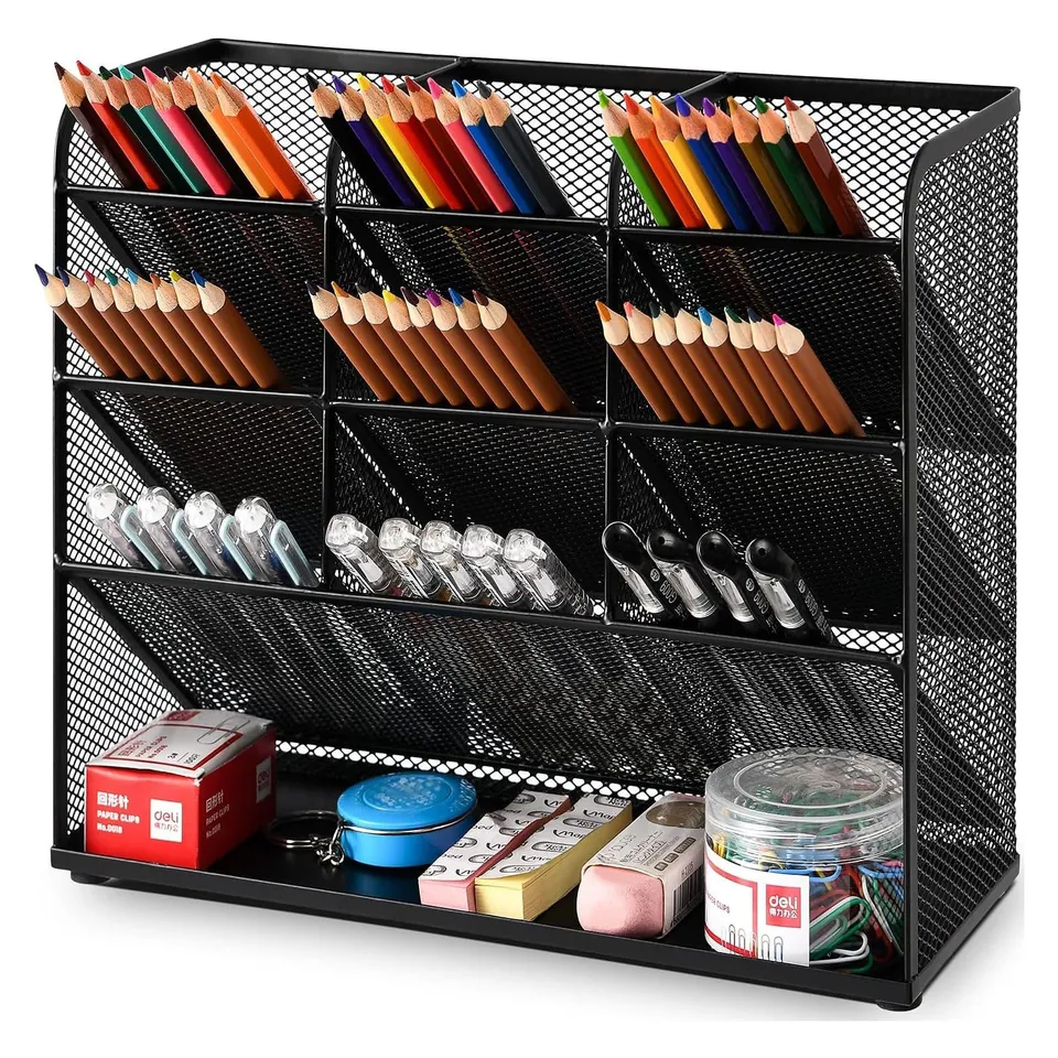 marbrasse-office-supplies-schreibtisch-organizer-schwarz-9-f-cher image 1
