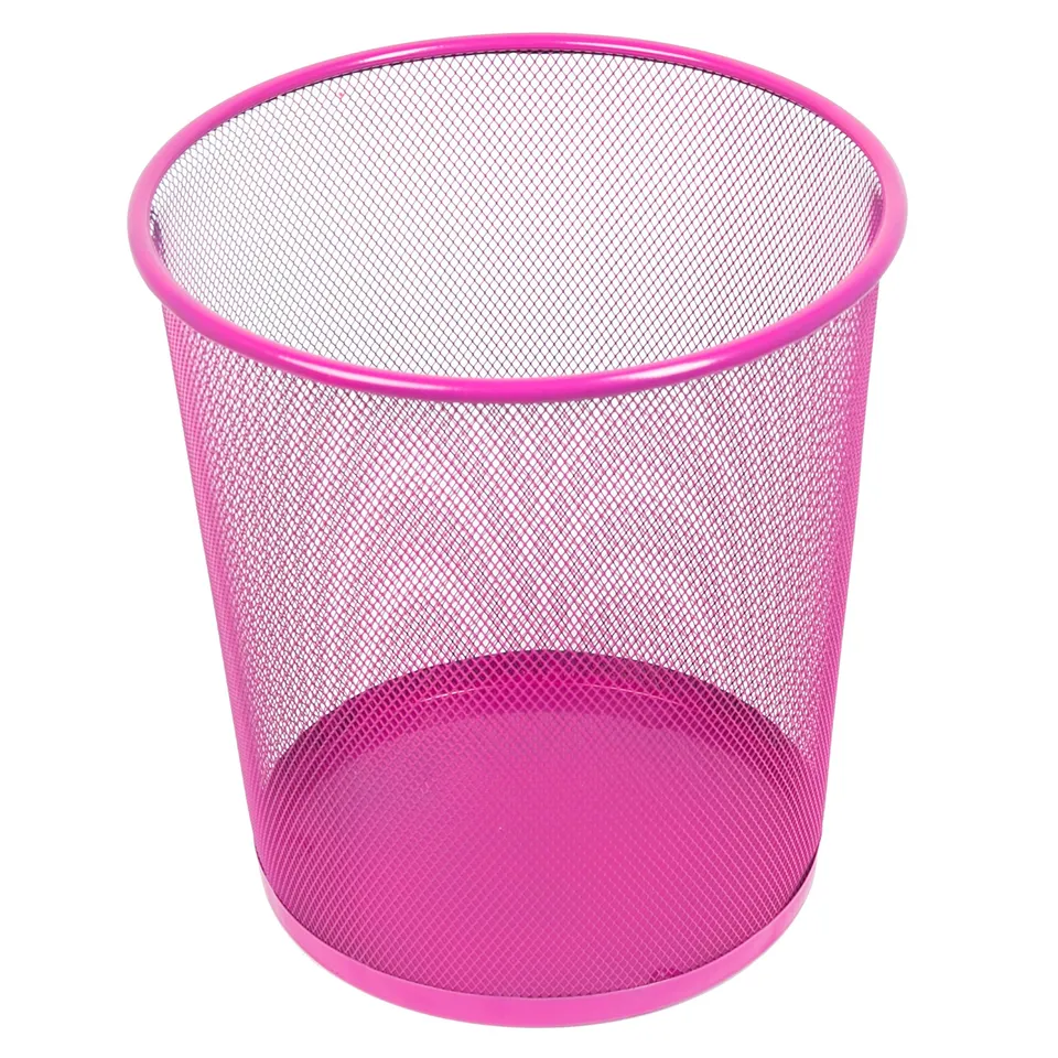 leviatan-papierkorb-12l-rosa-metall-b-roeimer-mesh-rund image 1