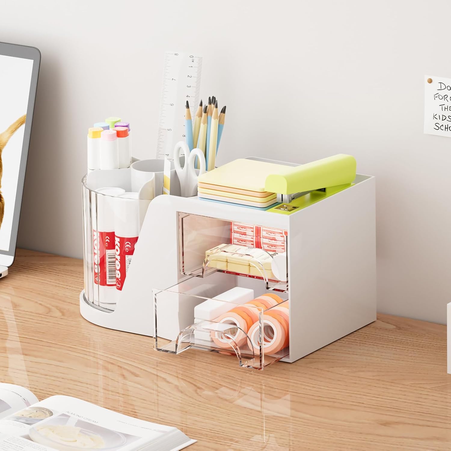 marbrasse-office-supplies-organizer-drehbar-wei-5-f-cher image 4