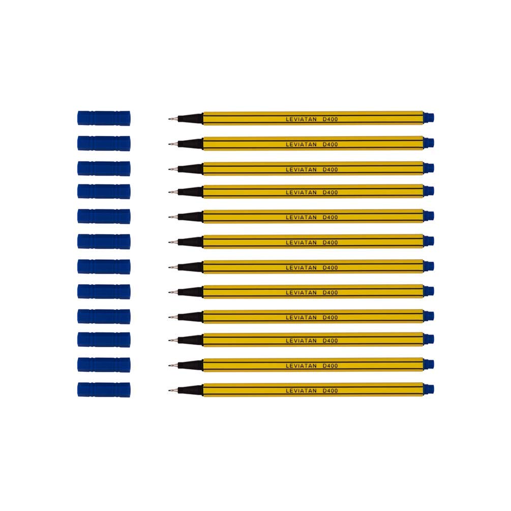 leviatan-d400-fineliner-blau-12-st-ck-0-4-mm-filzstifte image 1