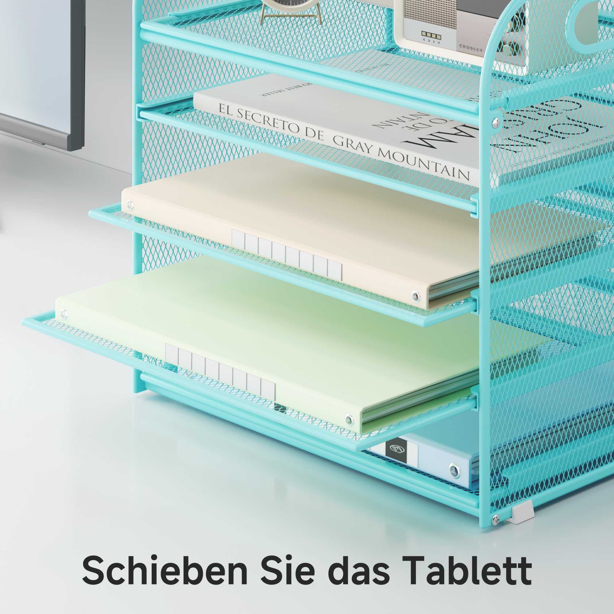 vitviti-desk-organizer-briefablage-blau-5-stufig-mit-griff image 3