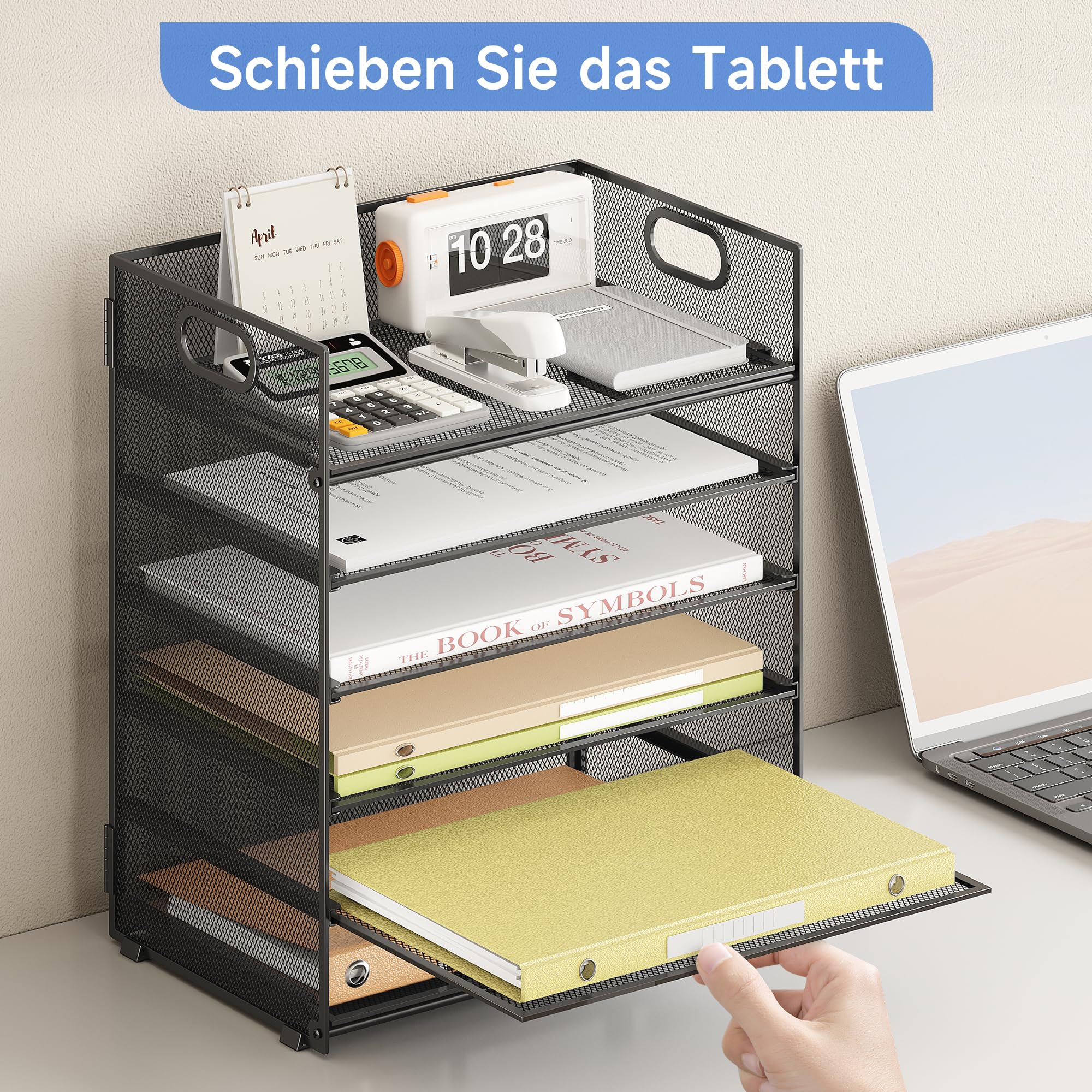 vitviti-desk-organizer-6-ebenen-schwarz-briefablage-a4 image 2