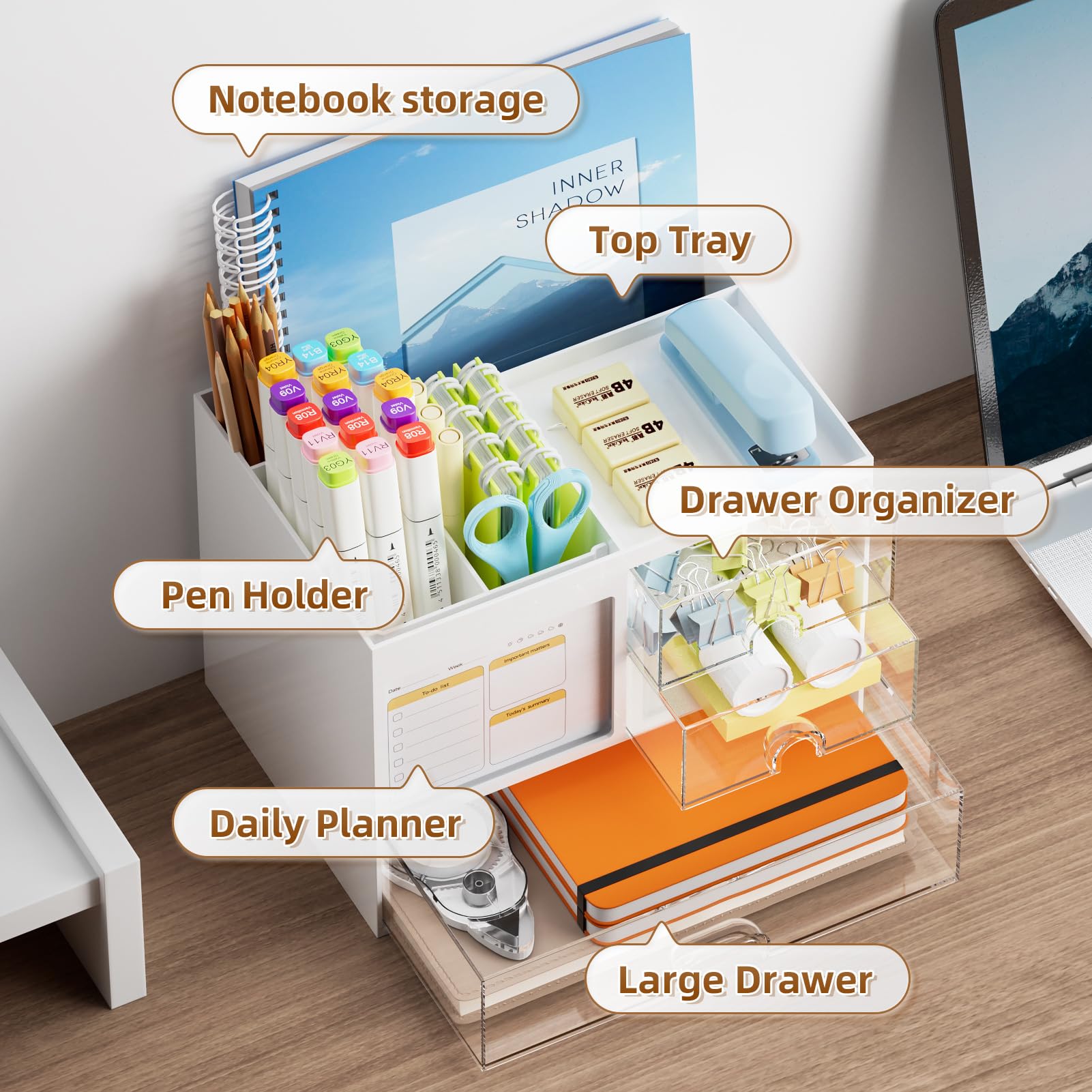 marbrasse-office-supplies-schreibtisch-organizer-wei-3-schubladen-memo image 2