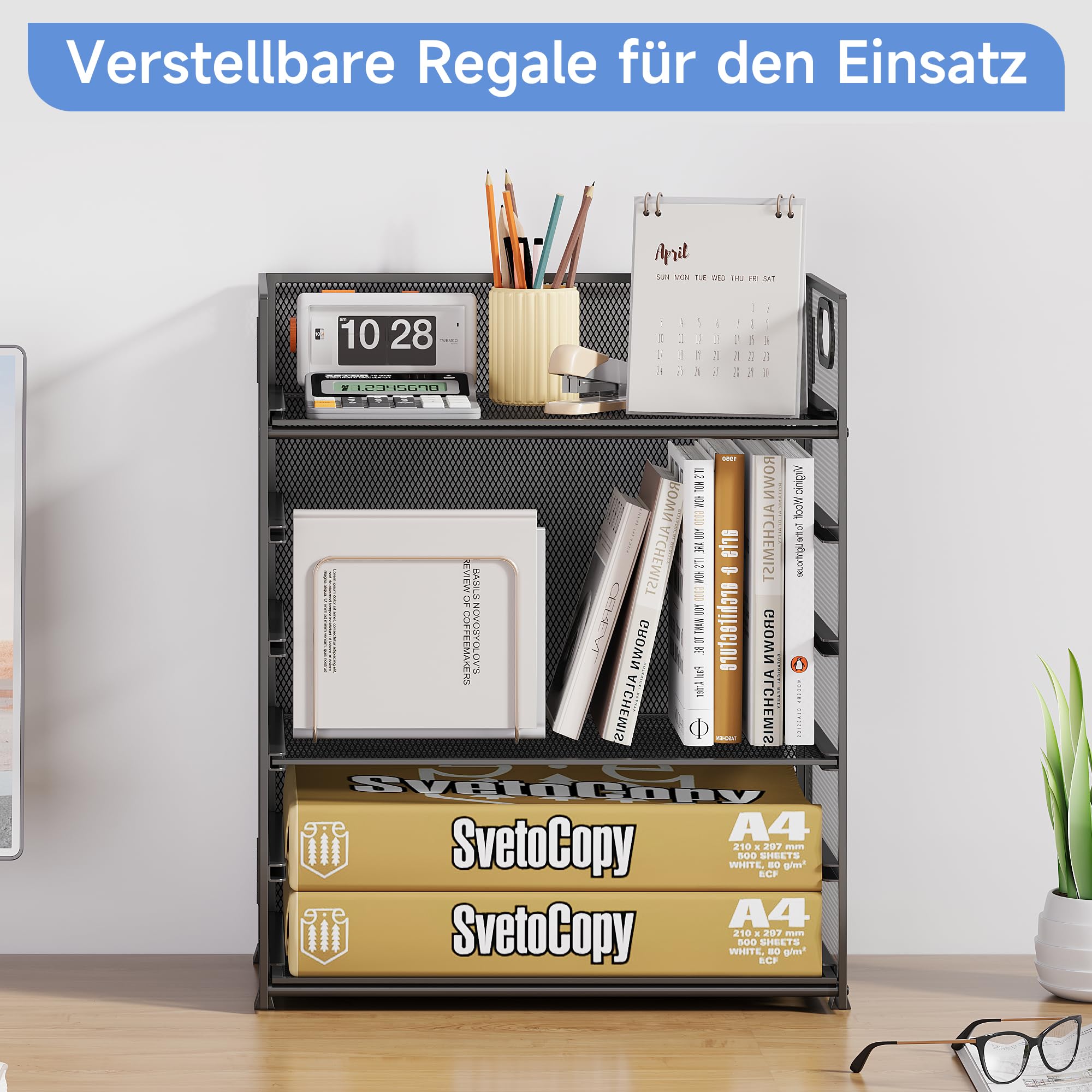 vitviti-desk-organizer-6-ebenen-schwarz-briefablage-a4 image 4