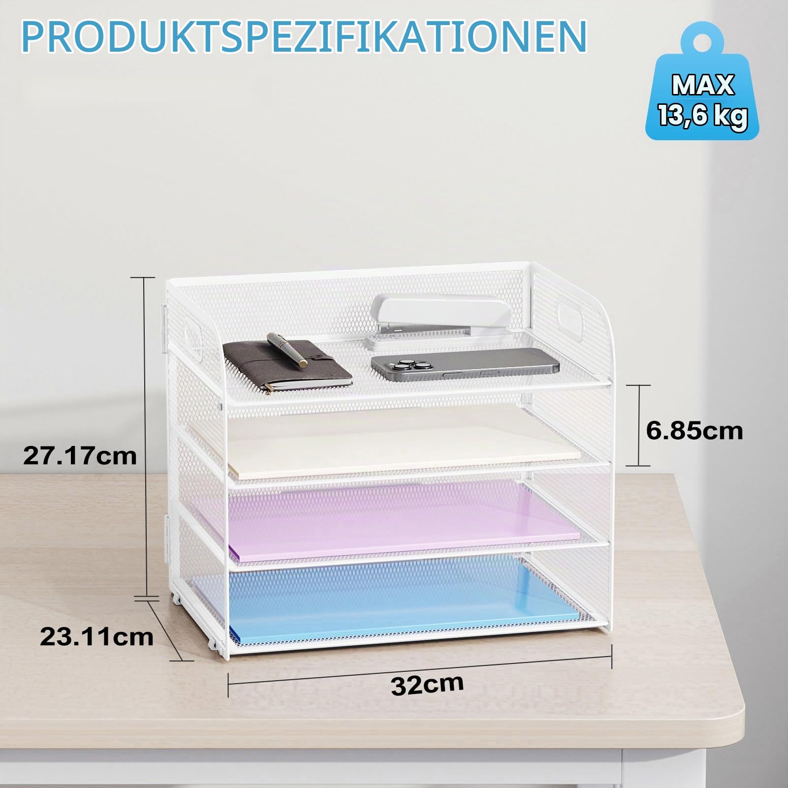marbrasse-office-supplies-briefablage-wei-4-stufig-mit-griff image 5