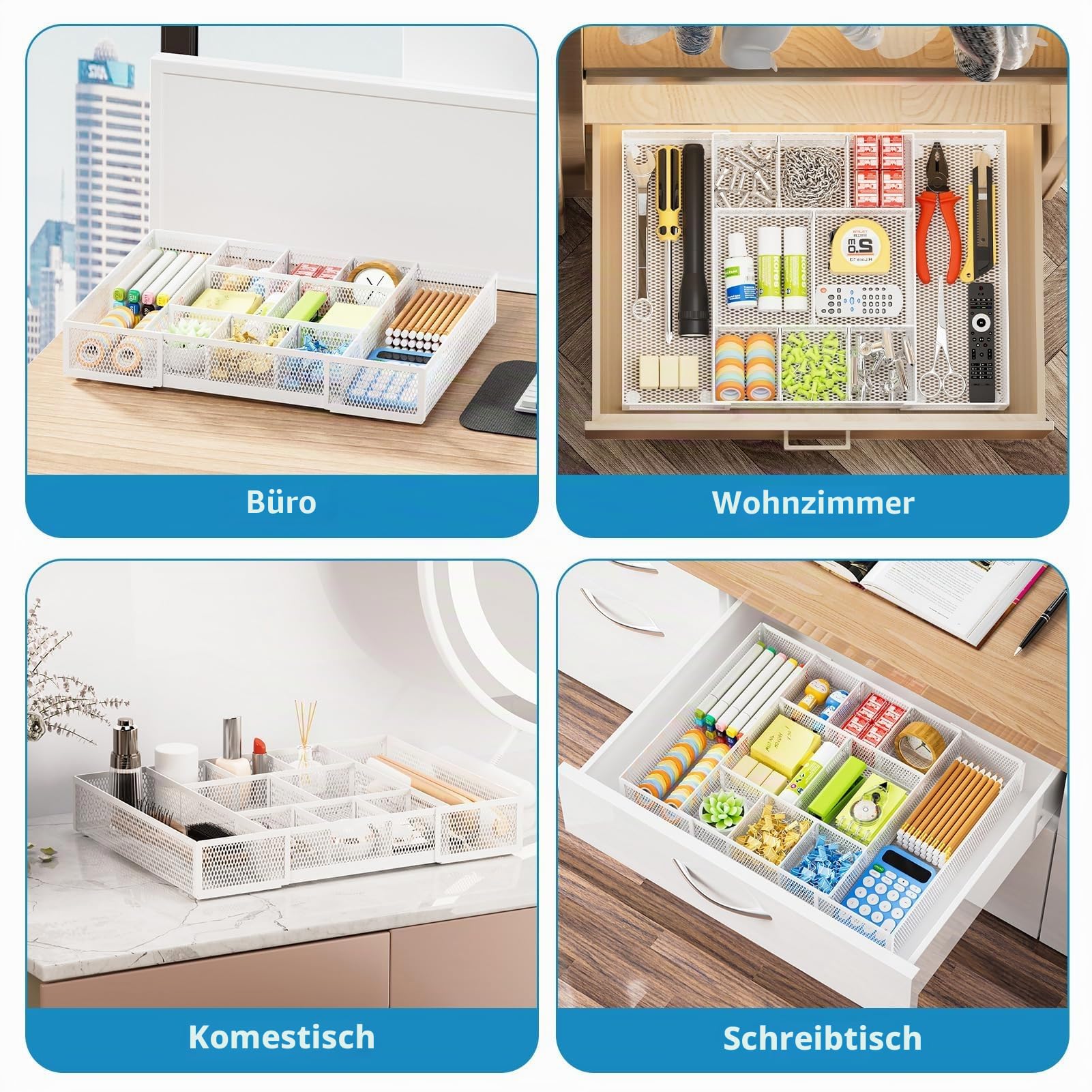 marbrasse-schreibtisch-organizer-wei-mit-schubladen-verstellbar image 4