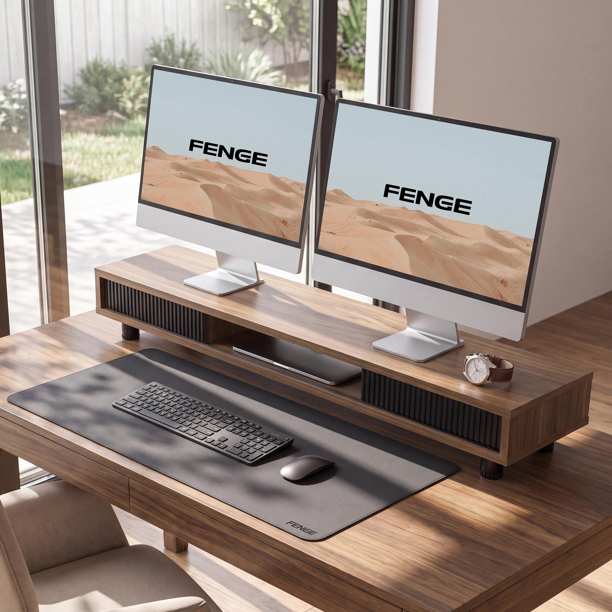 fenge-nova-series-monitorst-nder-braun-mit-glast-ren-108cm image 4
