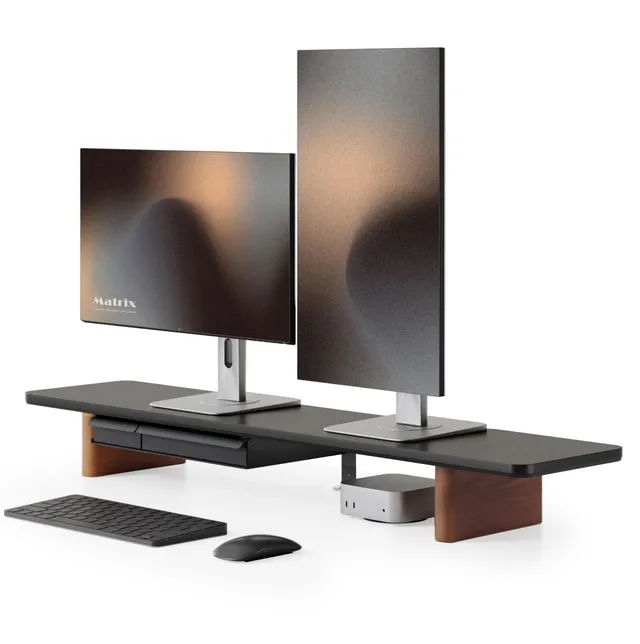 fenge-rodin-series-monitorst-nder-108-cm-schwarz-holz image 1