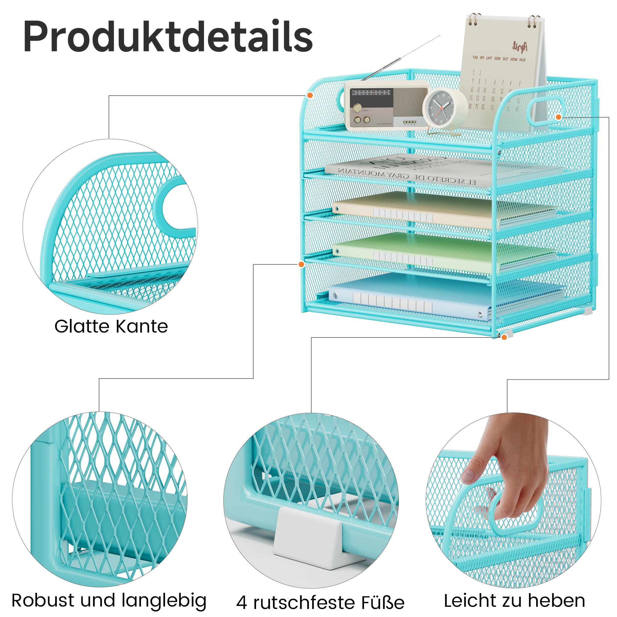 vitviti-desk-organizer-briefablage-blau-5-stufig-mit-griff image 4