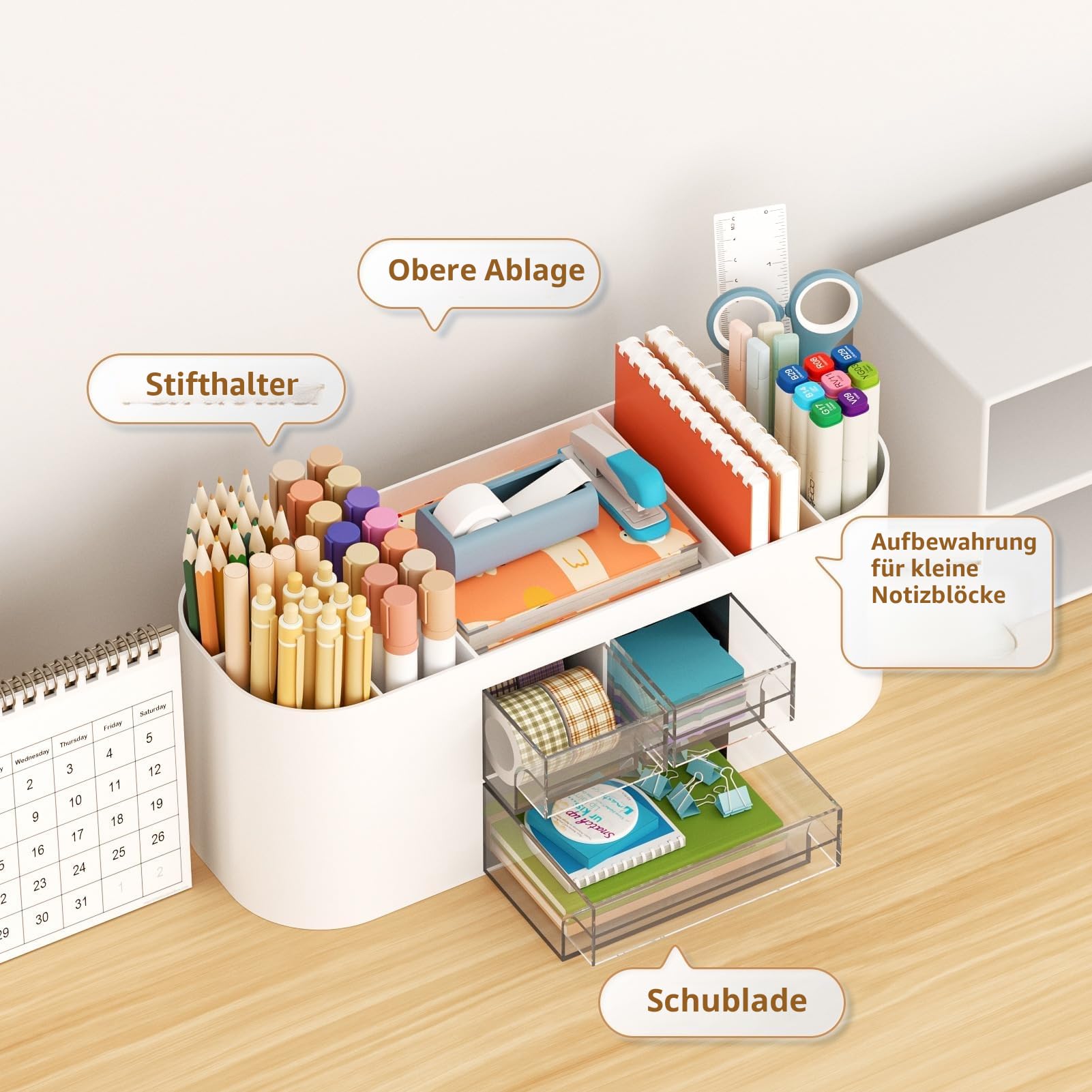 marbrasse-office-supplies-schreibtisch-organizer-3-schubladen-wei-7-f-cher image 3