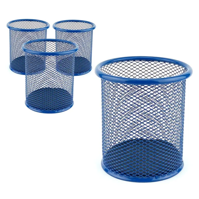 leviatan-metall-stiftehalter-rund-mesh-91-mm-marineblau image 1