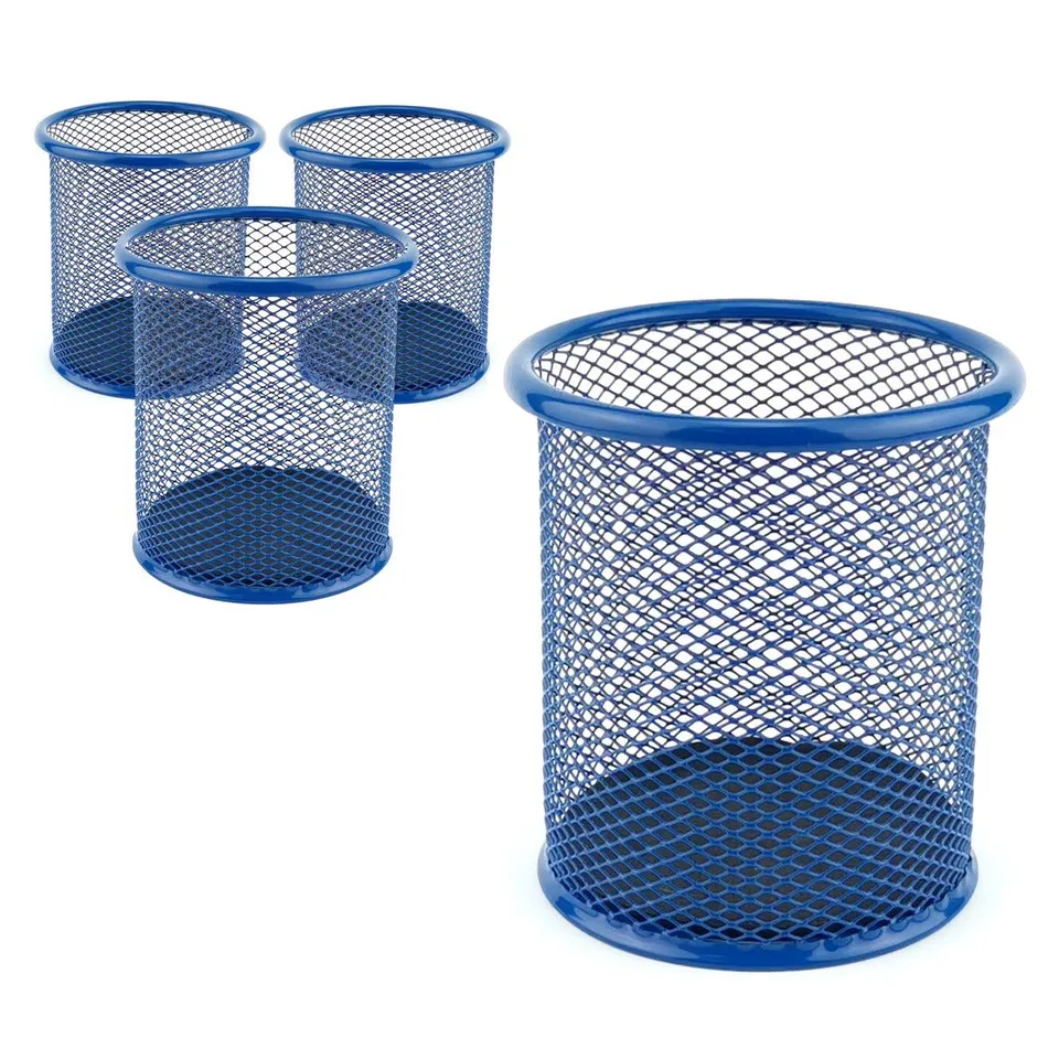 leviatan-metall-stiftehalter-rund-mesh-91-mm-marineblau image 1