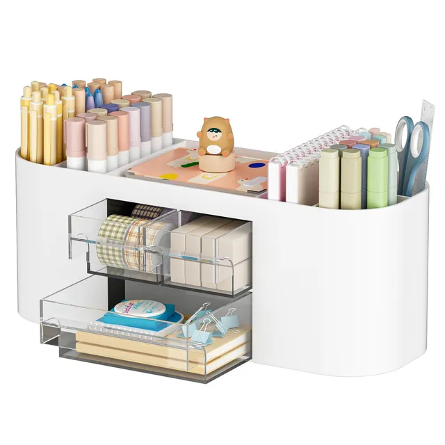 marbrasse-office-supplies-schreibtisch-organizer-3-schubladen-wei-7-f-cher image 1