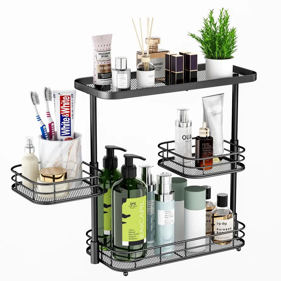 vitviti-bathroom-counter-organizer-gew-rzregal-3-etagen-schwarz image 1