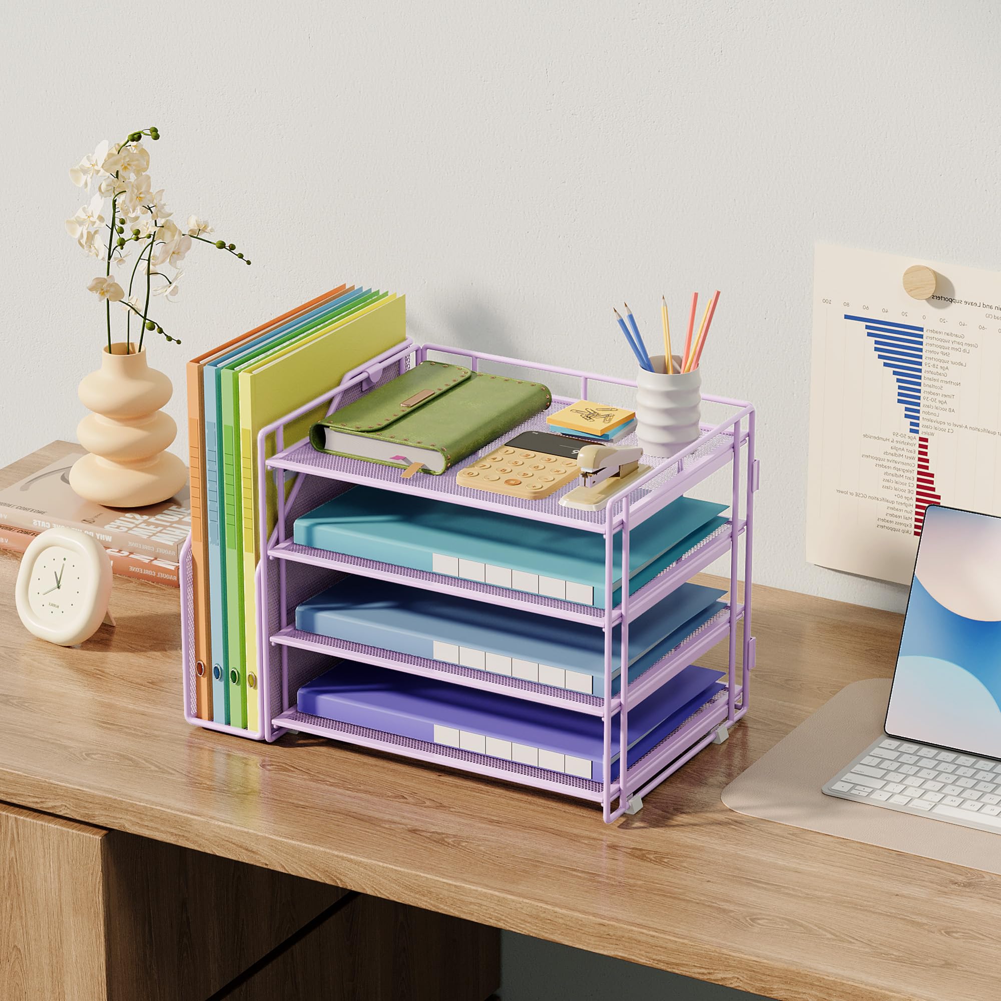 vitviti-desk-organizer-briefablage-4-ebenen-violett-metall image 6