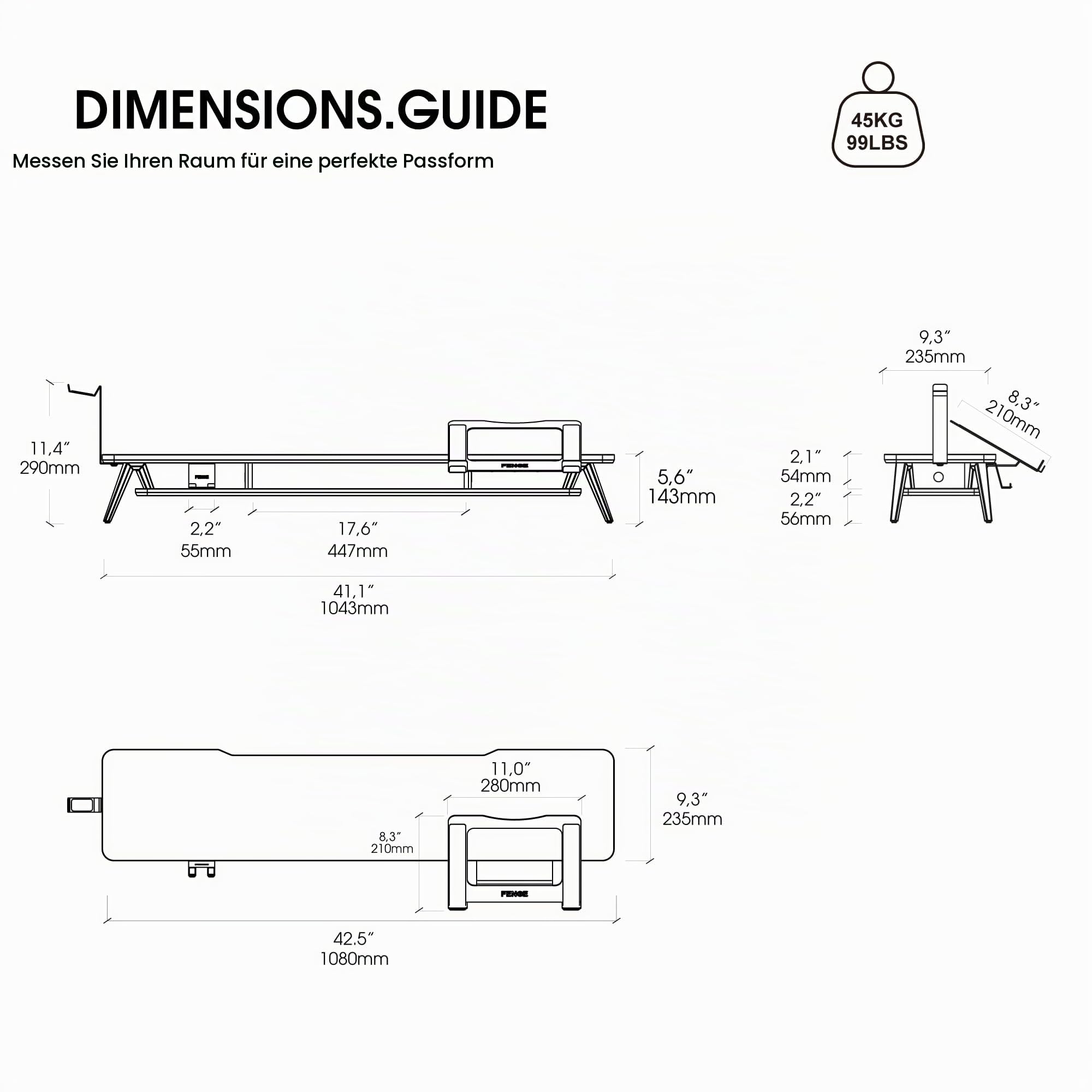fenge-rodin-monitorst-nder-108-cm-wei-2-ebenen image 2