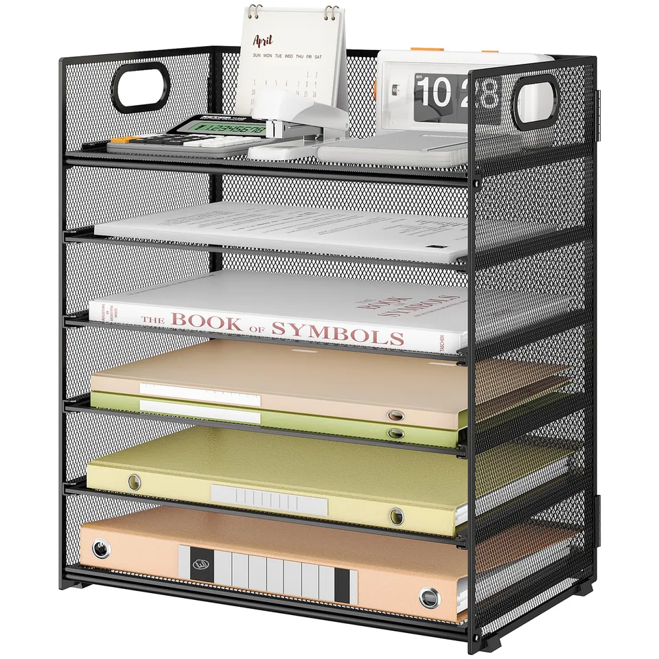 vitviti-desk-organizer-6-ebenen-schwarz-briefablage-a4 image 1