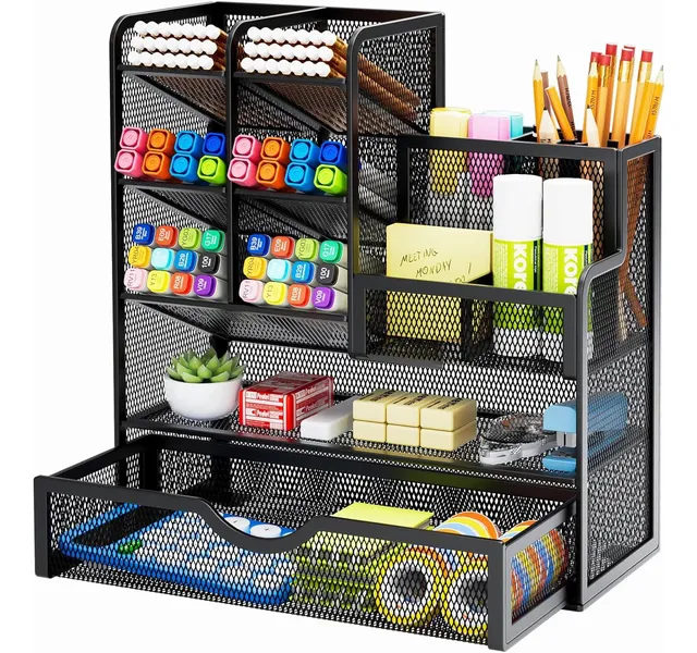 marbrasse-office-schreibtisch-organizer-metall-schwarz-schublade image 1
