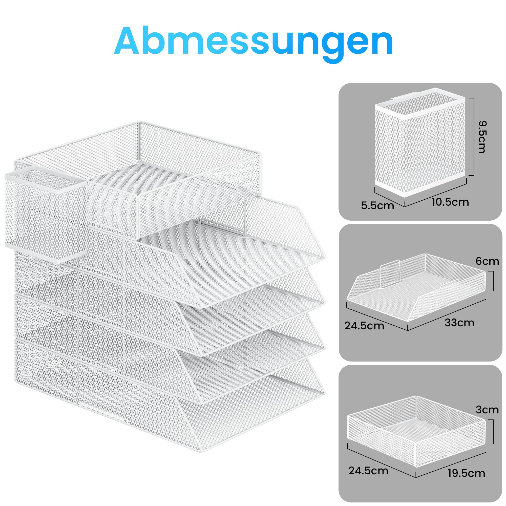 vitviti-desk-organizer-briefablage-wei-metall-5-fach image 2