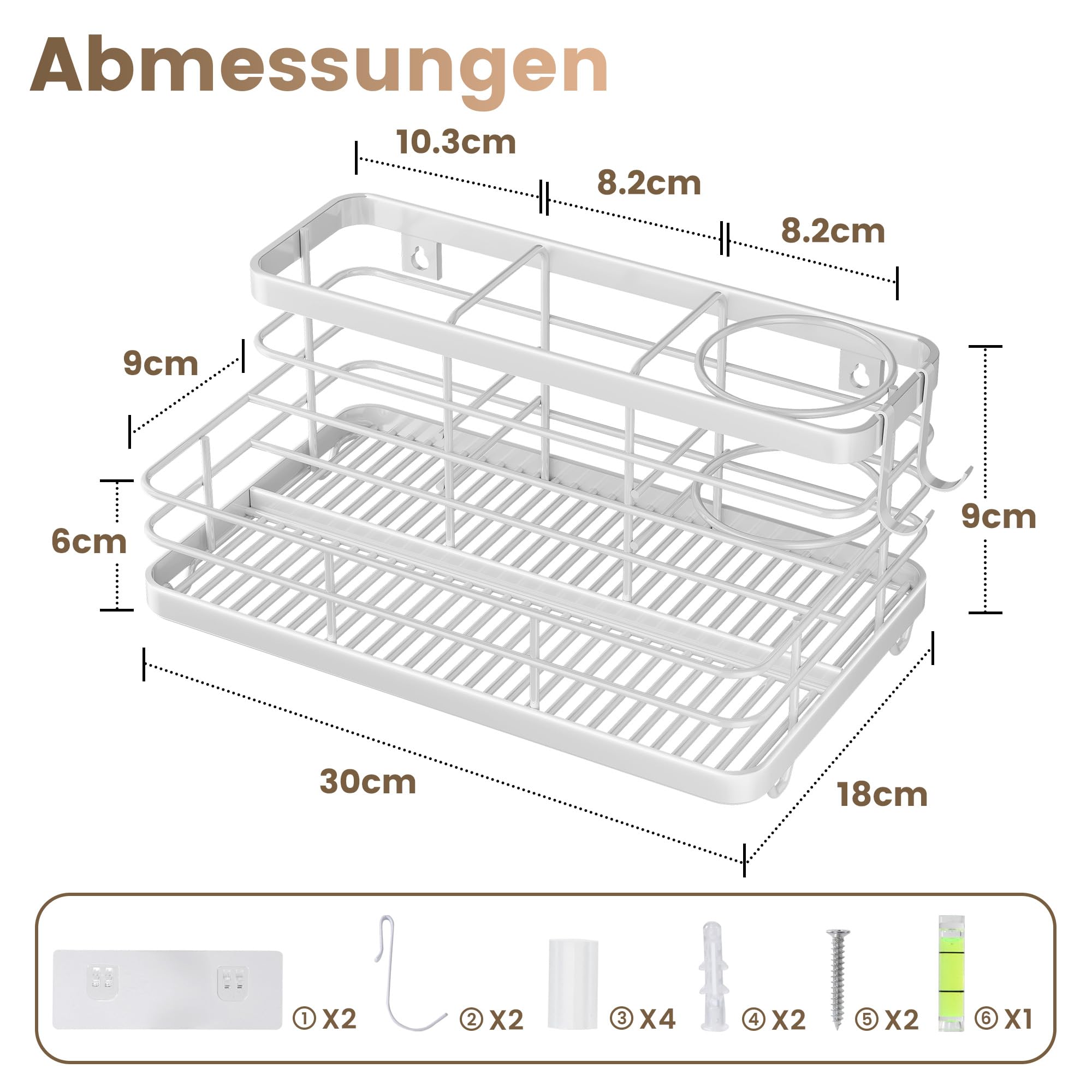 vitviti-hair-tool-organizer-f-nhalter-wei-ohne-bohren-metall image 5