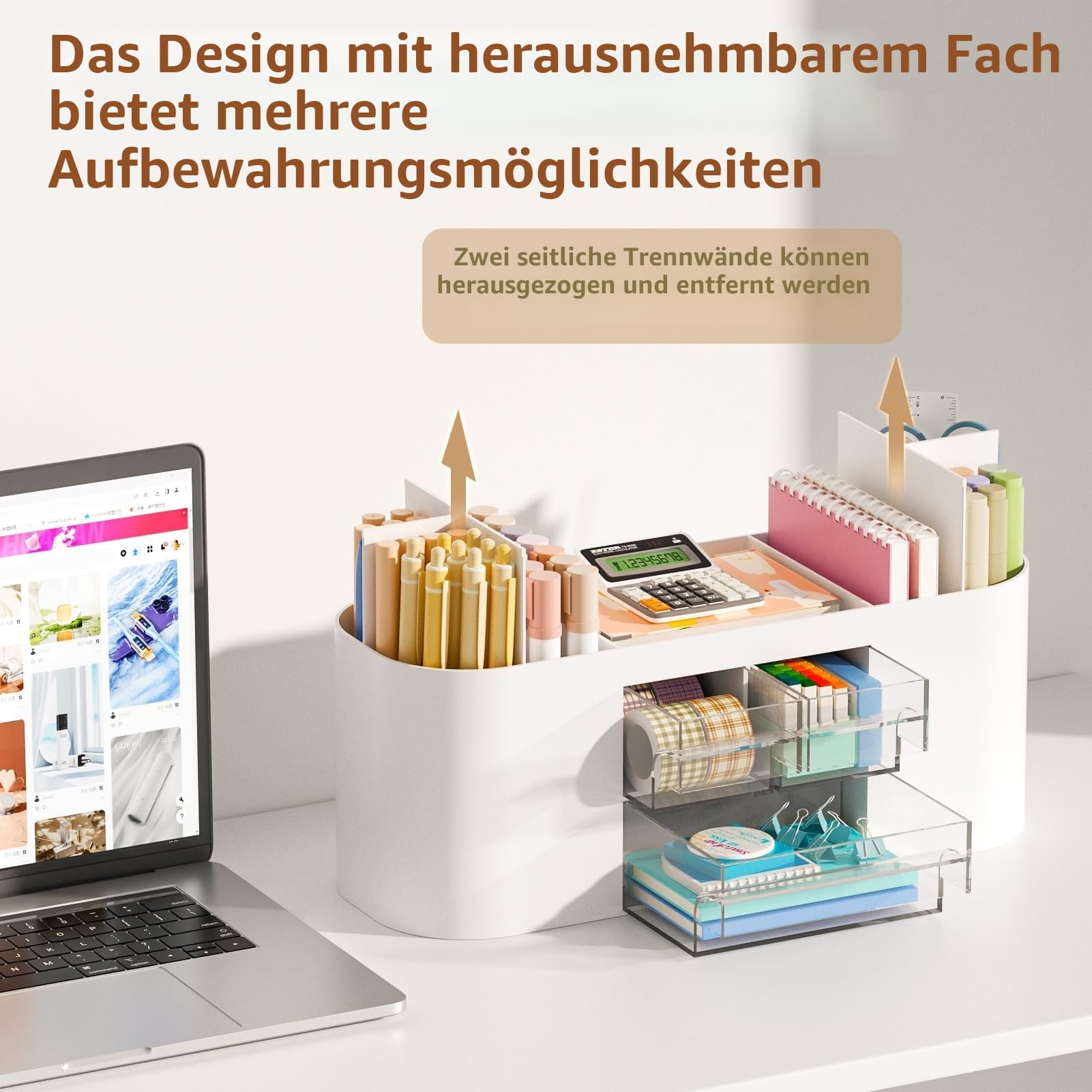 marbrasse-office-supplies-schreibtisch-organizer-3-schubladen-wei-7-f-cher image 2
