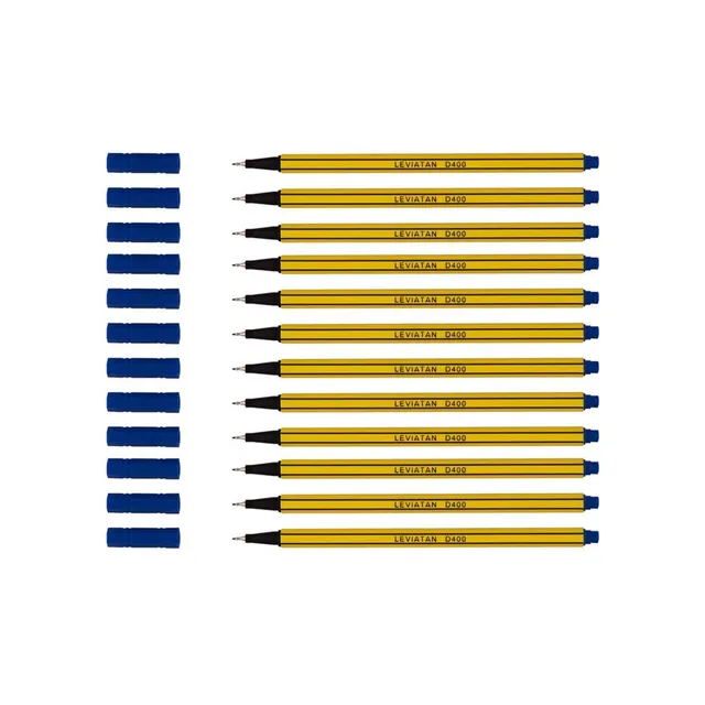 leviatan-d400-fineliner-blau-12-st-ck-0-4-mm-filzstifte image 1