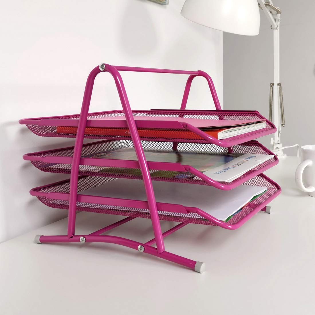 leviatan-organizacja-biura-briefablage-3-schubladen-rosa-a4-mesh image 7