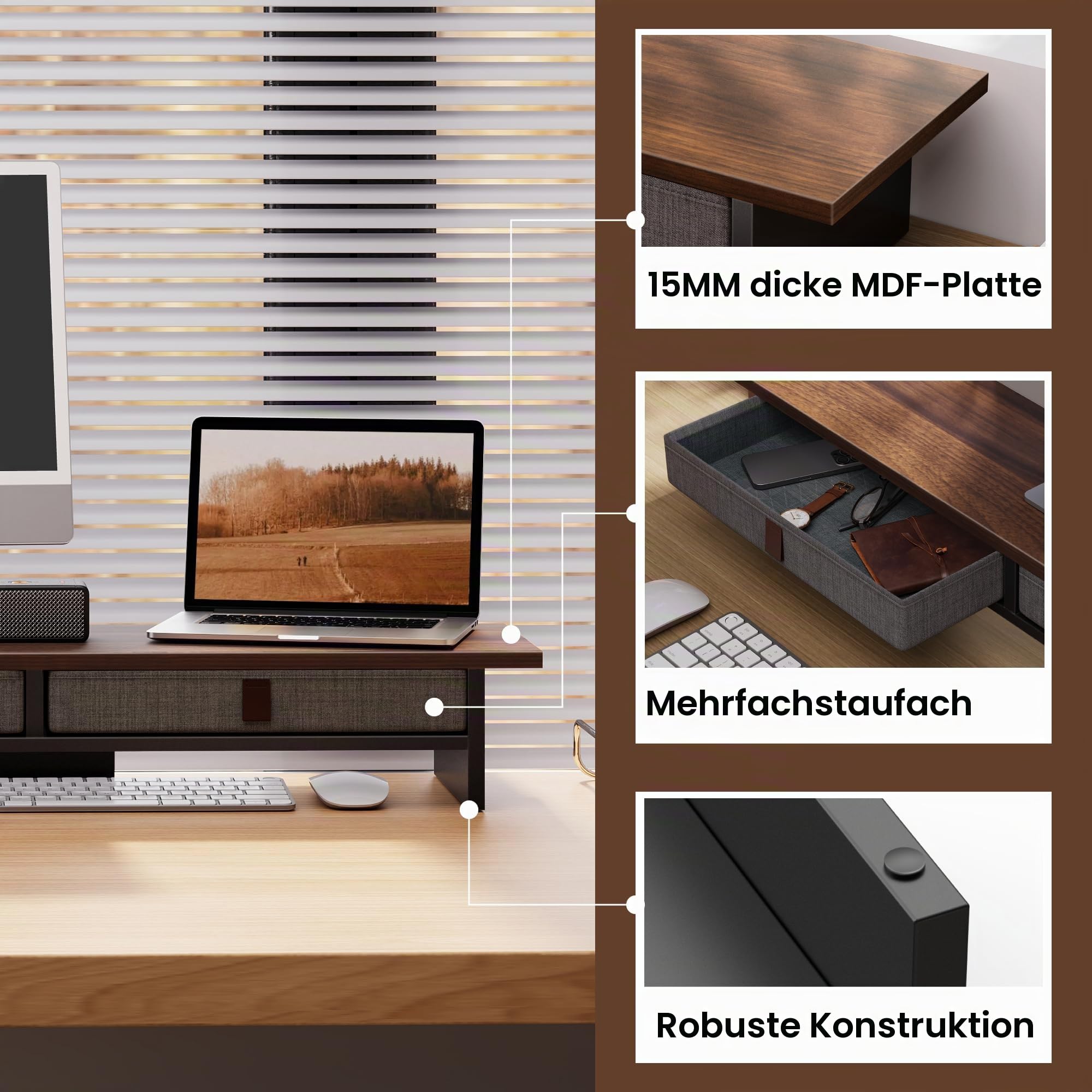 fenge-rodin-series-monitorst-nder-90cm-braun-2-schubladen-holz image 5