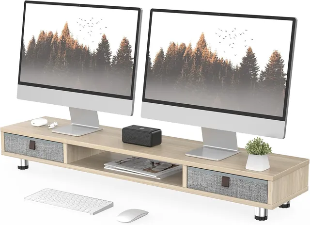 fenge-matrix-monitorst-nder-108cm-eiche-2-schubladen image 1