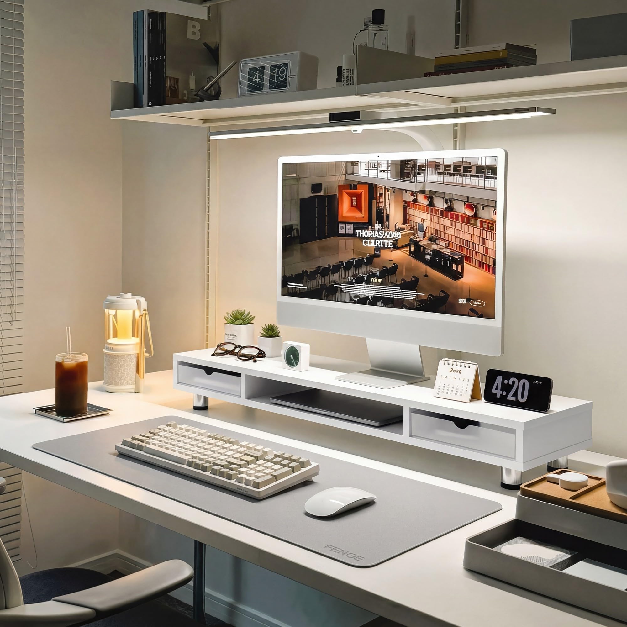 fenge-matrix-monitorst-nder-wei-108cm-mit-2-schubladen image 2