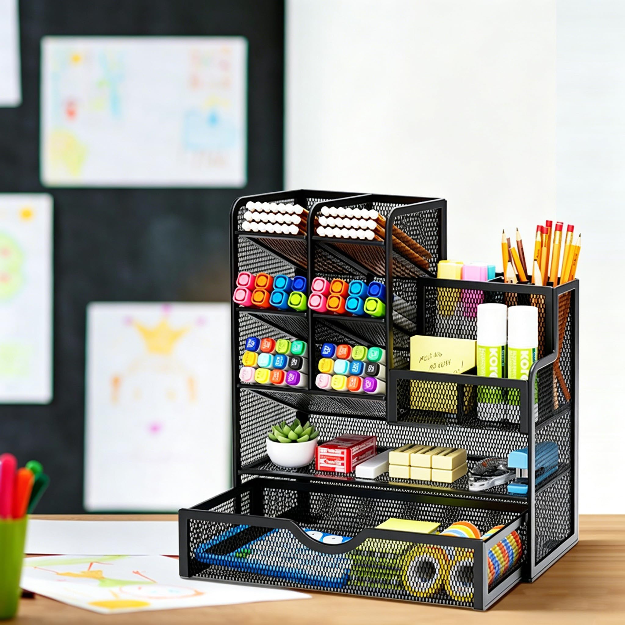 marbrasse-office-schreibtisch-organizer-metall-schwarz-schublade image 7