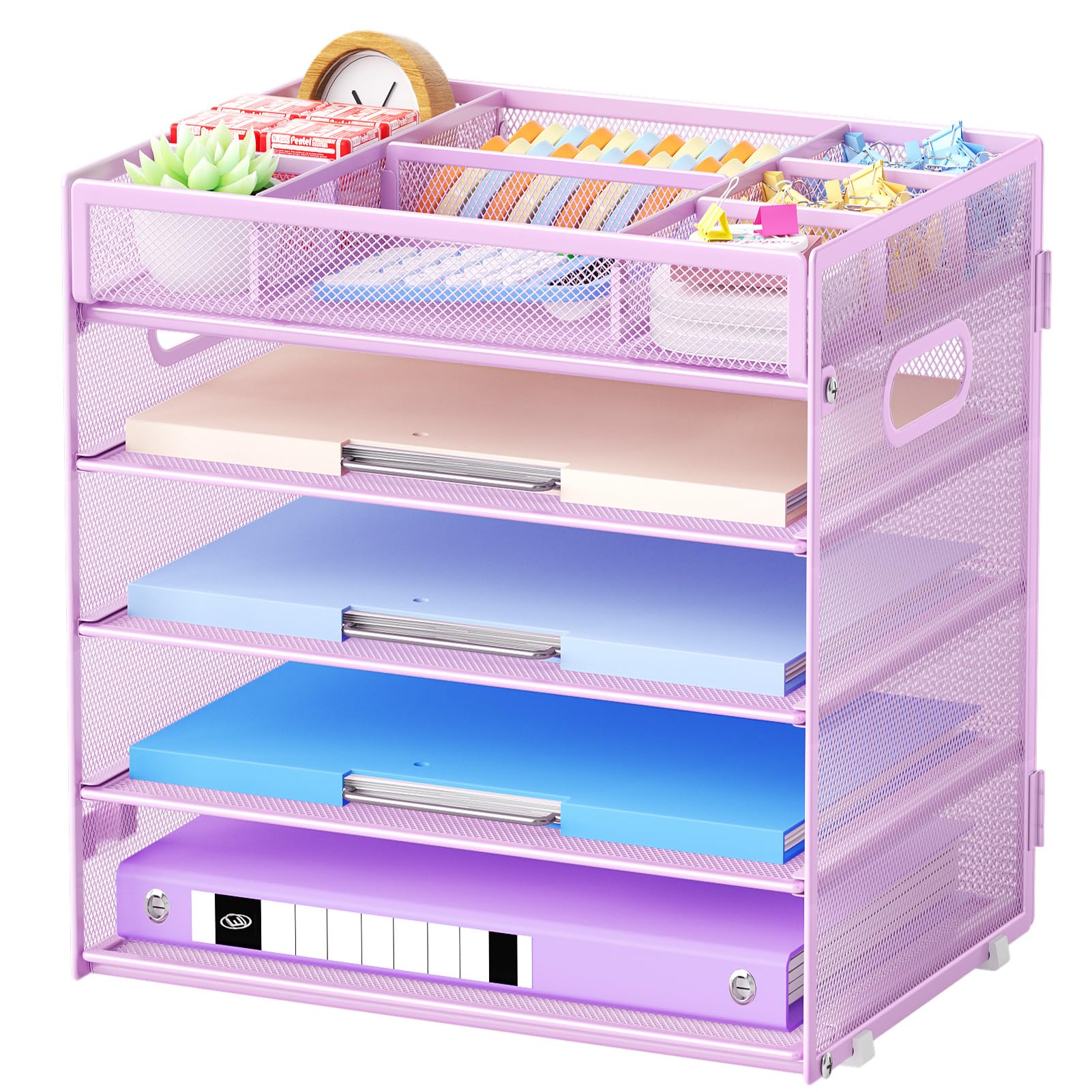 marbrasse-5-stufiger-schreibtisch-organizer-mesh-schwarz-verstellbar image 8