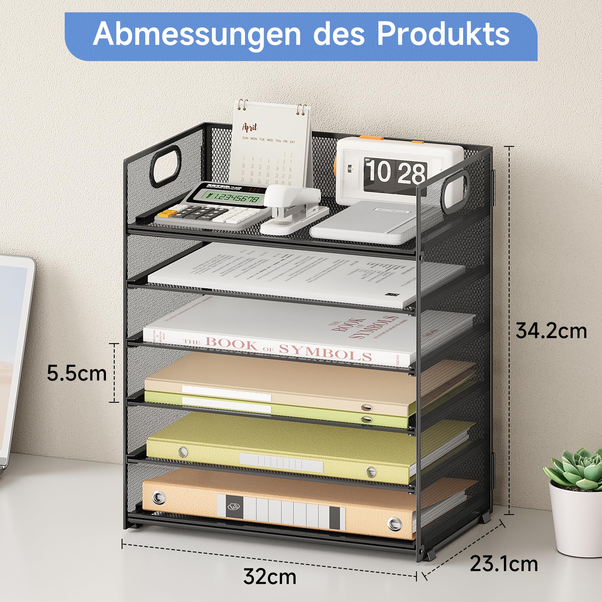 vitviti-desk-organizer-6-ebenen-schwarz-briefablage-a4 image 5