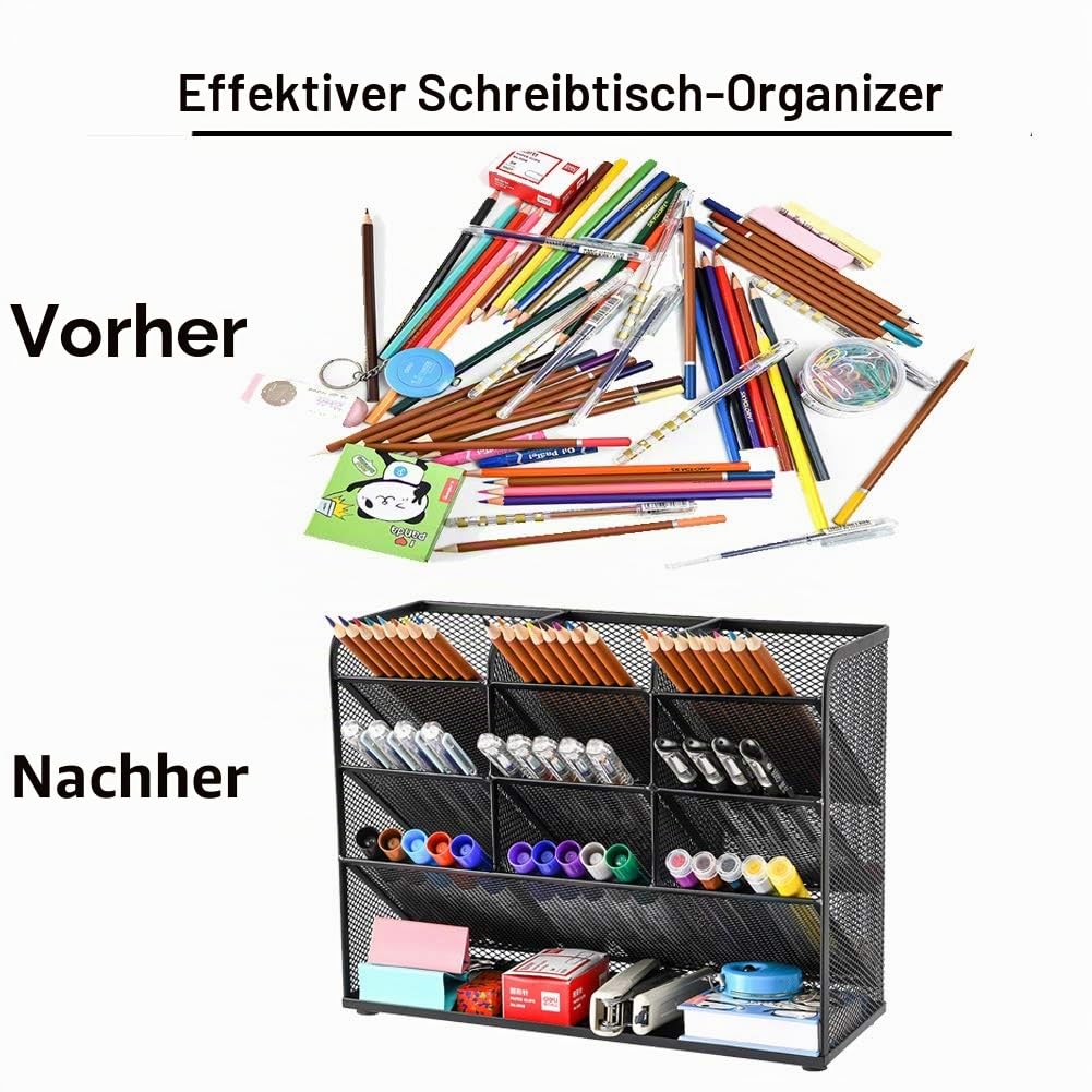 marbrasse-office-supplies-schreibtisch-organizer-schwarz-9-f-cher image 6