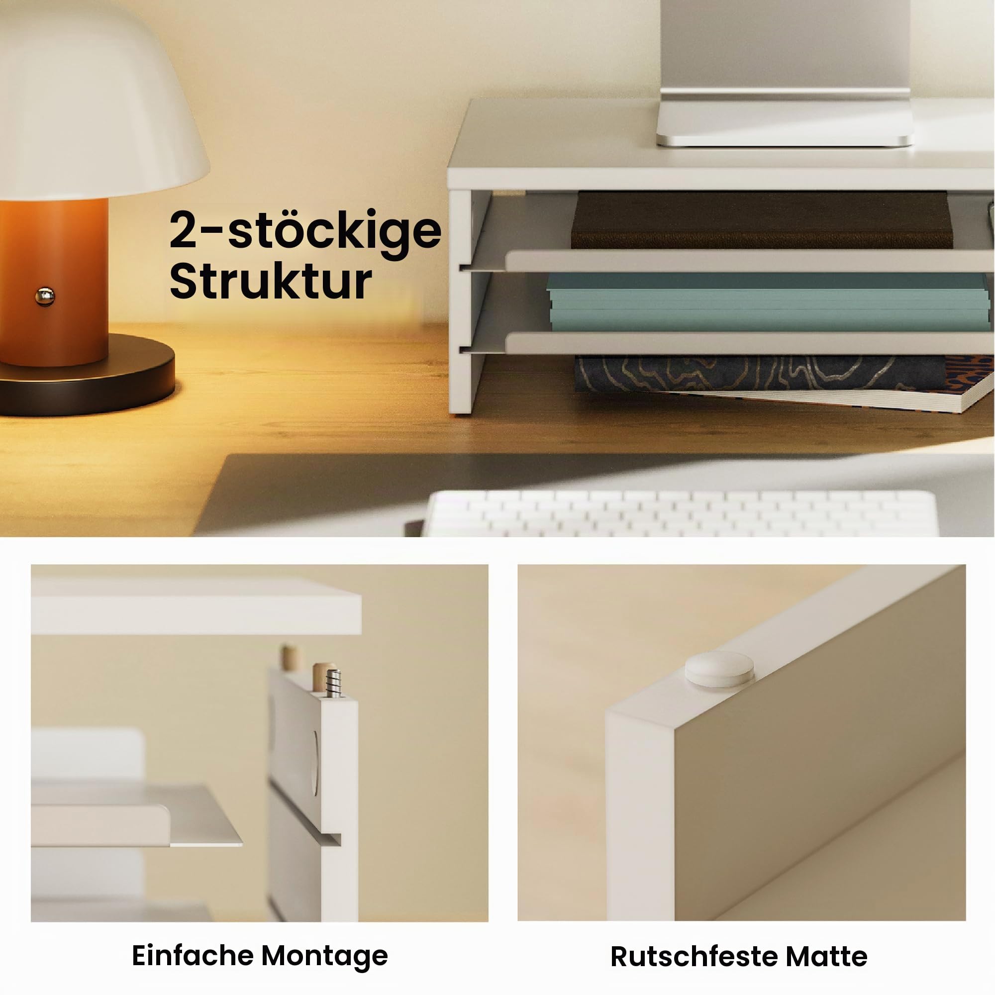 fenge-core-series-monitorst-nder-36-4-cm-wei-2-schubladen image 7