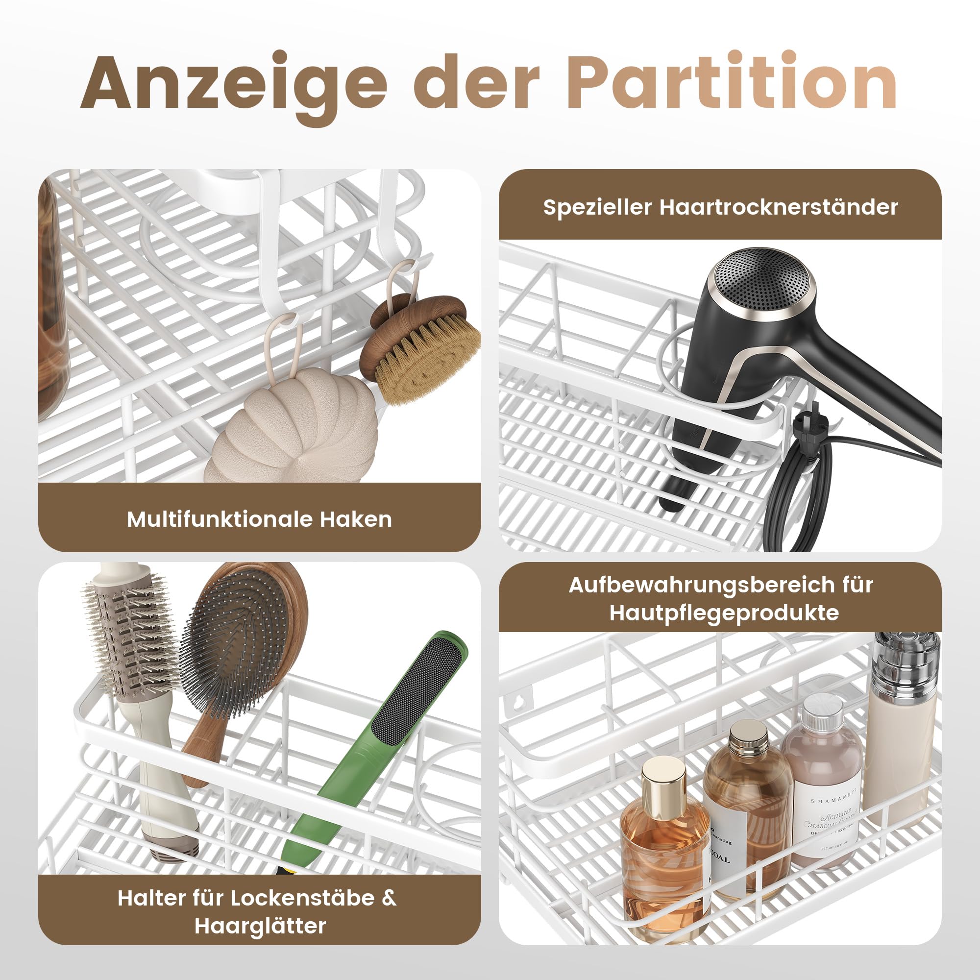vitviti-hair-tool-organizer-f-nhalter-wei-ohne-bohren-metall image 3