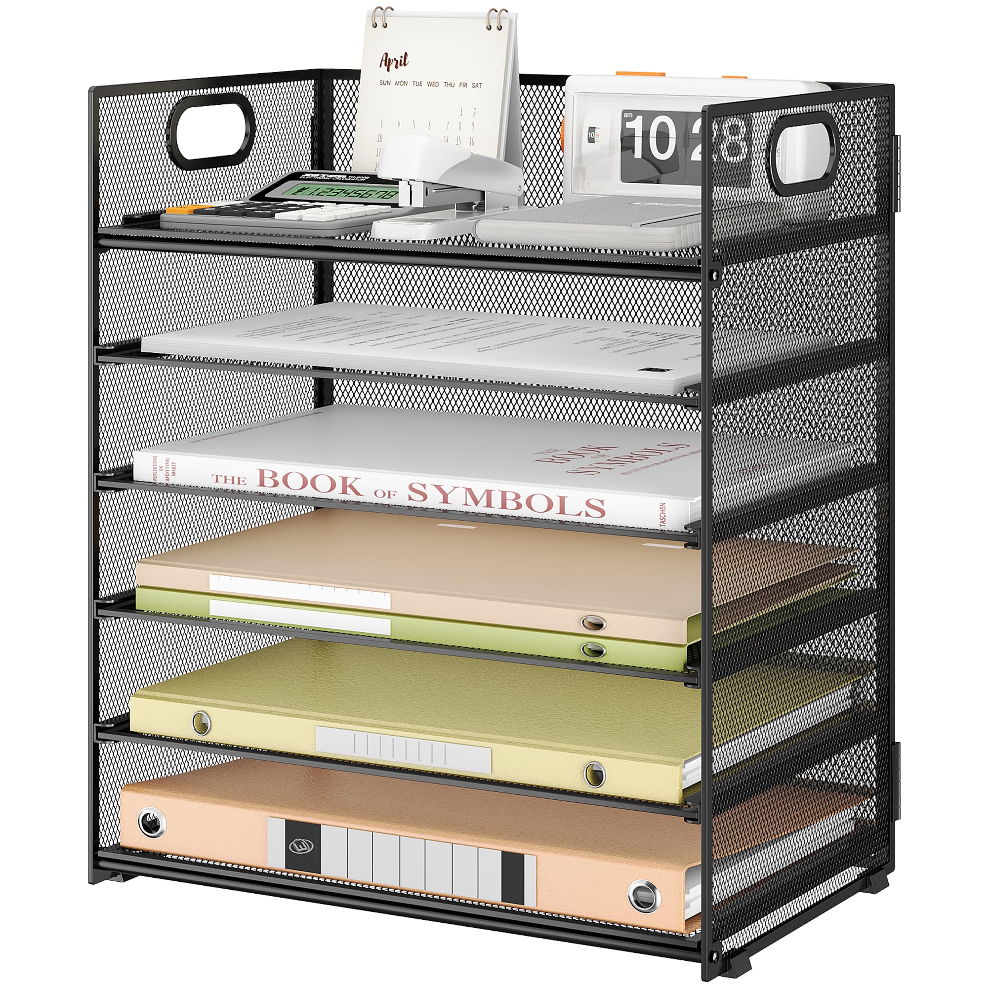 vitviti-desk-organizer-6-ebenen-schwarz-briefablage-a4 image 1