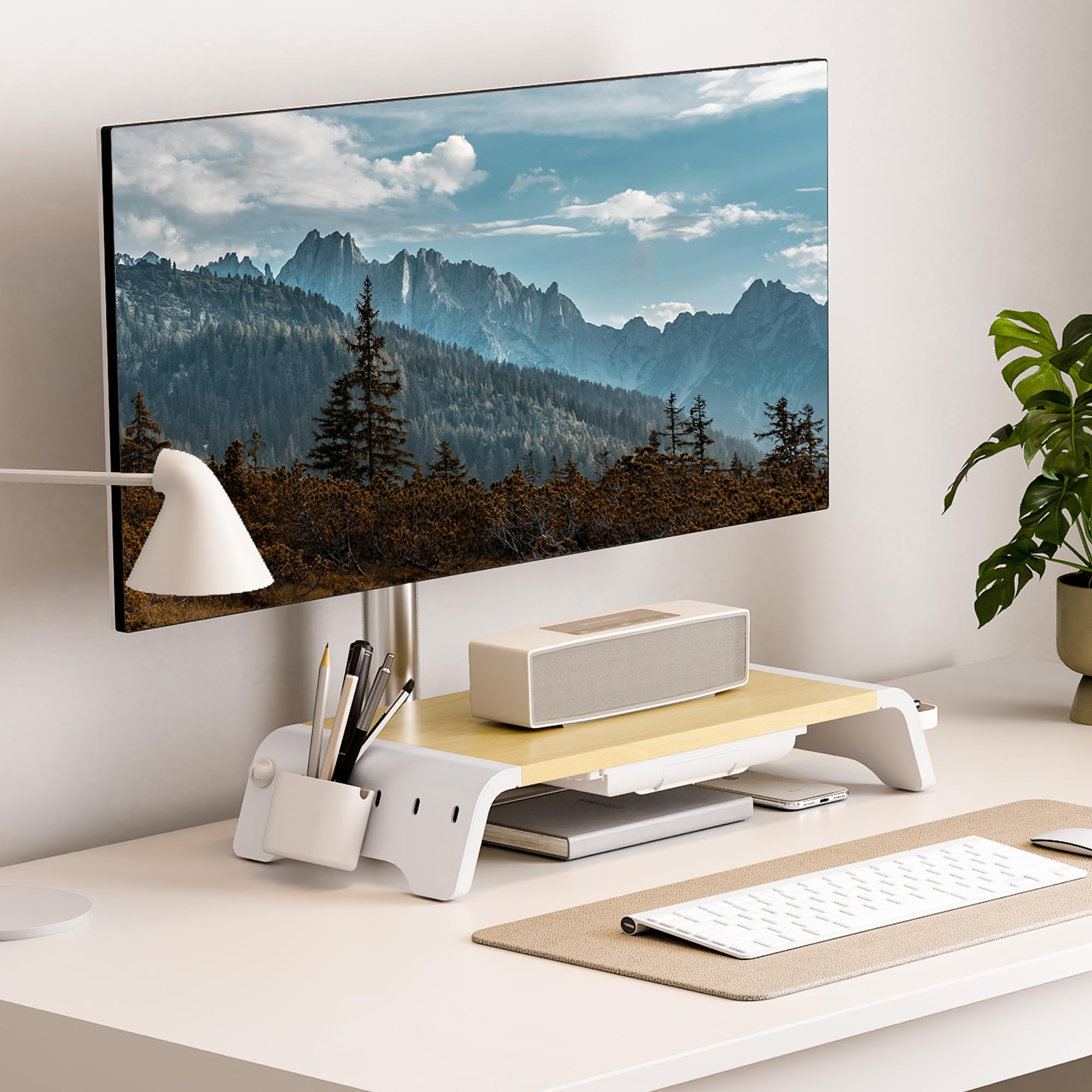 fenge-aurel-monitorst-nder-buche-gelb-mit-schublade-52-cm image 7