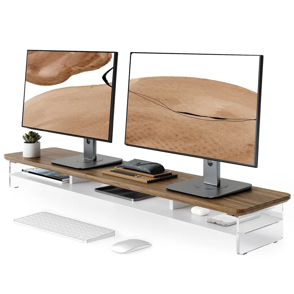 fenge-yugen-series-monitorst-nder-108cm-braun-acryl-holz image 1