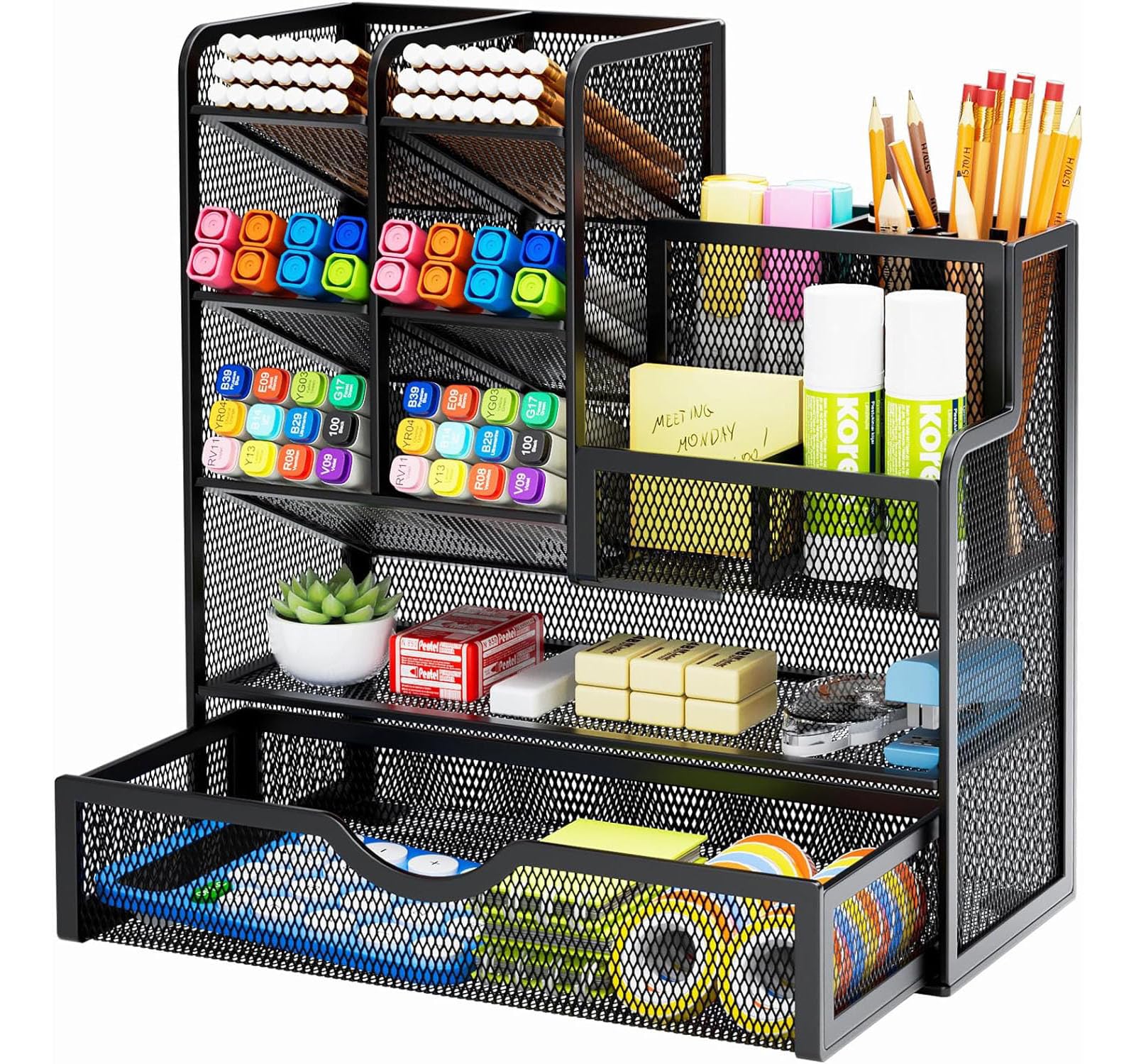 marbrasse-office-schreibtisch-organizer-metall-schwarz-schublade image 1