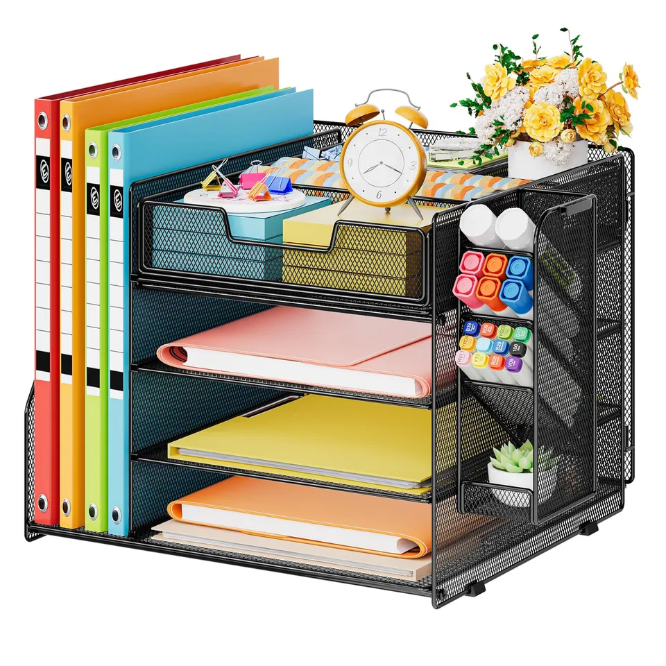 marbrasse-office-supplies-organizer-schwarz-mit-schublade image 1