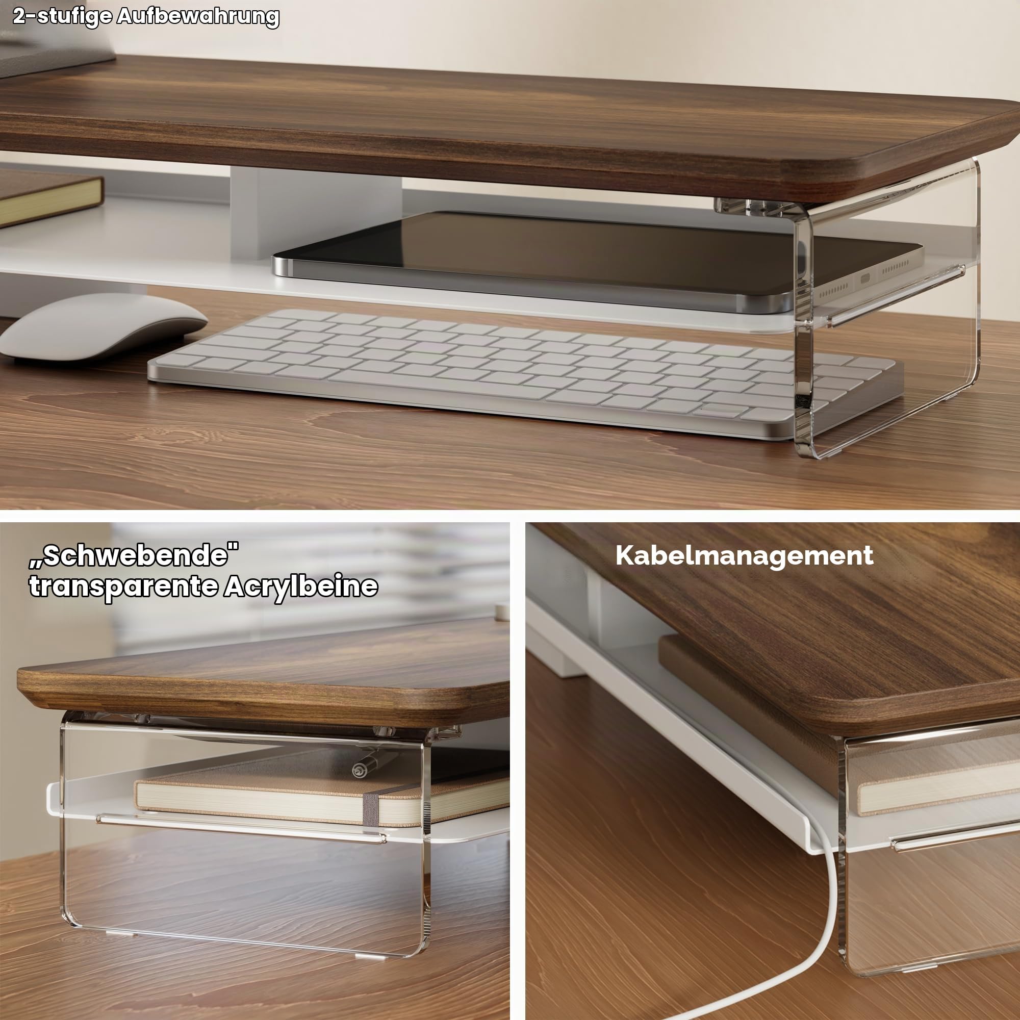 fenge-yugen-series-monitorst-nder-108cm-braun-acryl-holz image 7