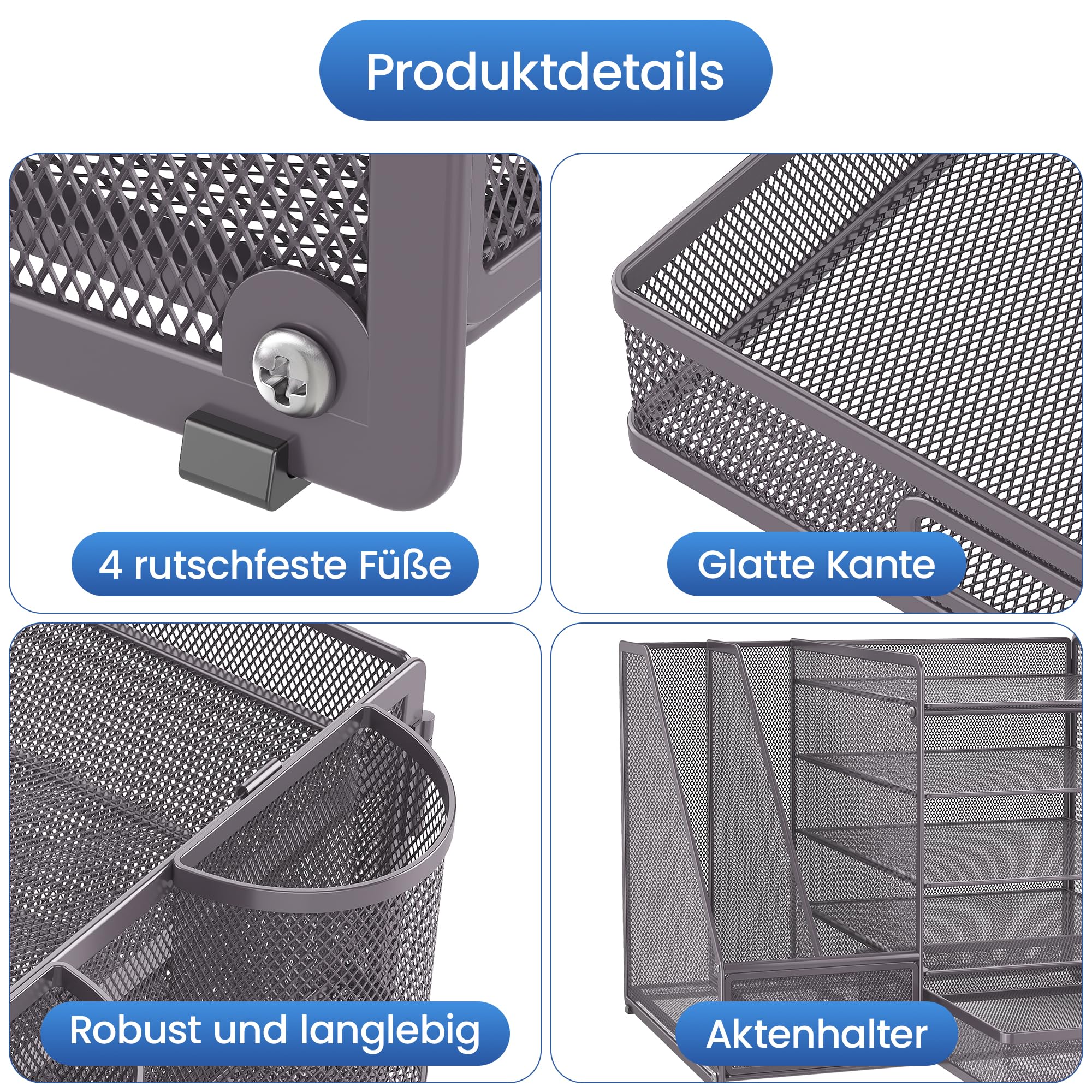 vitviti-desk-organizer-schreibtisch-organizer-grau-5-f-cher-metall image 4