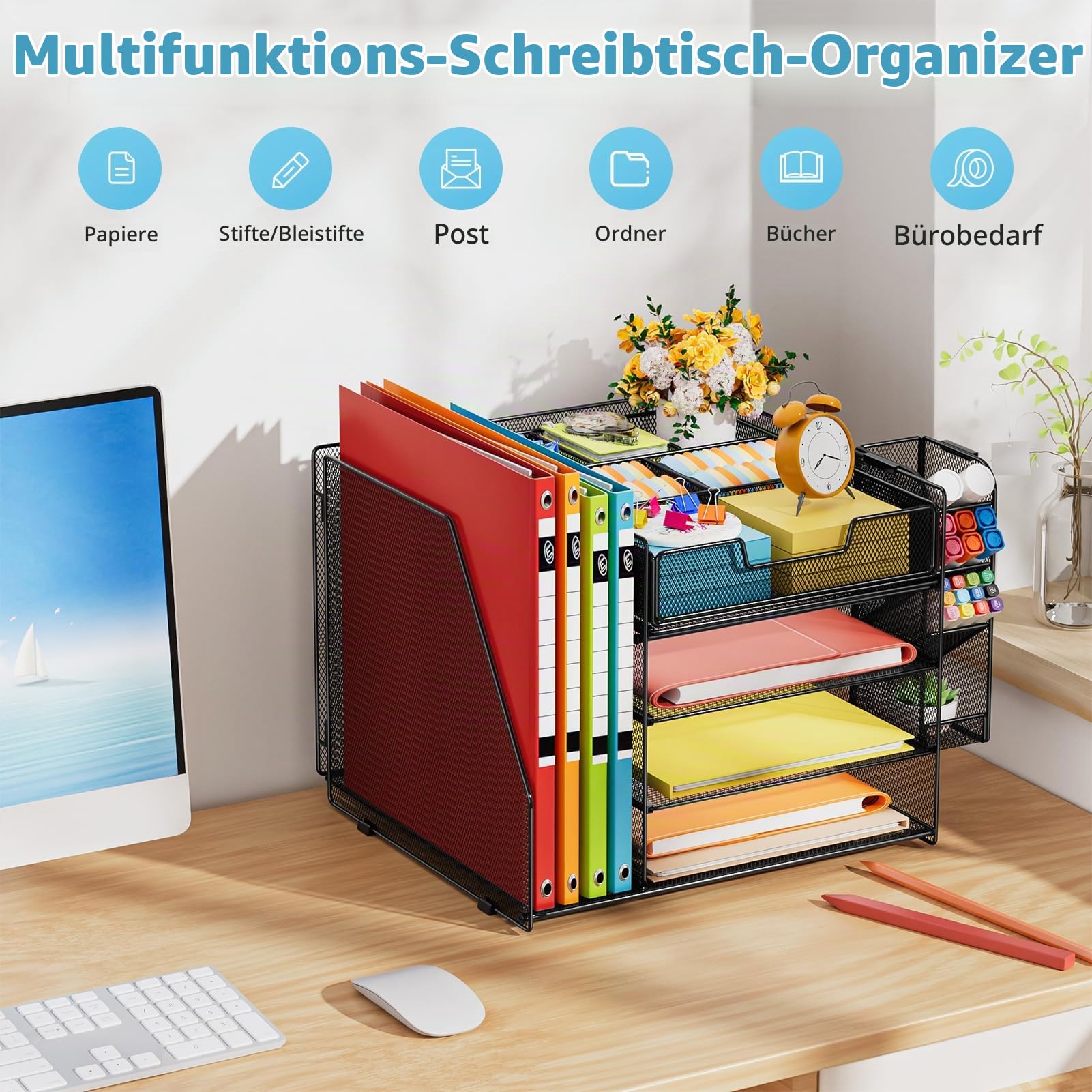marbrasse-office-supplies-organizer-schwarz-mit-schublade image 8