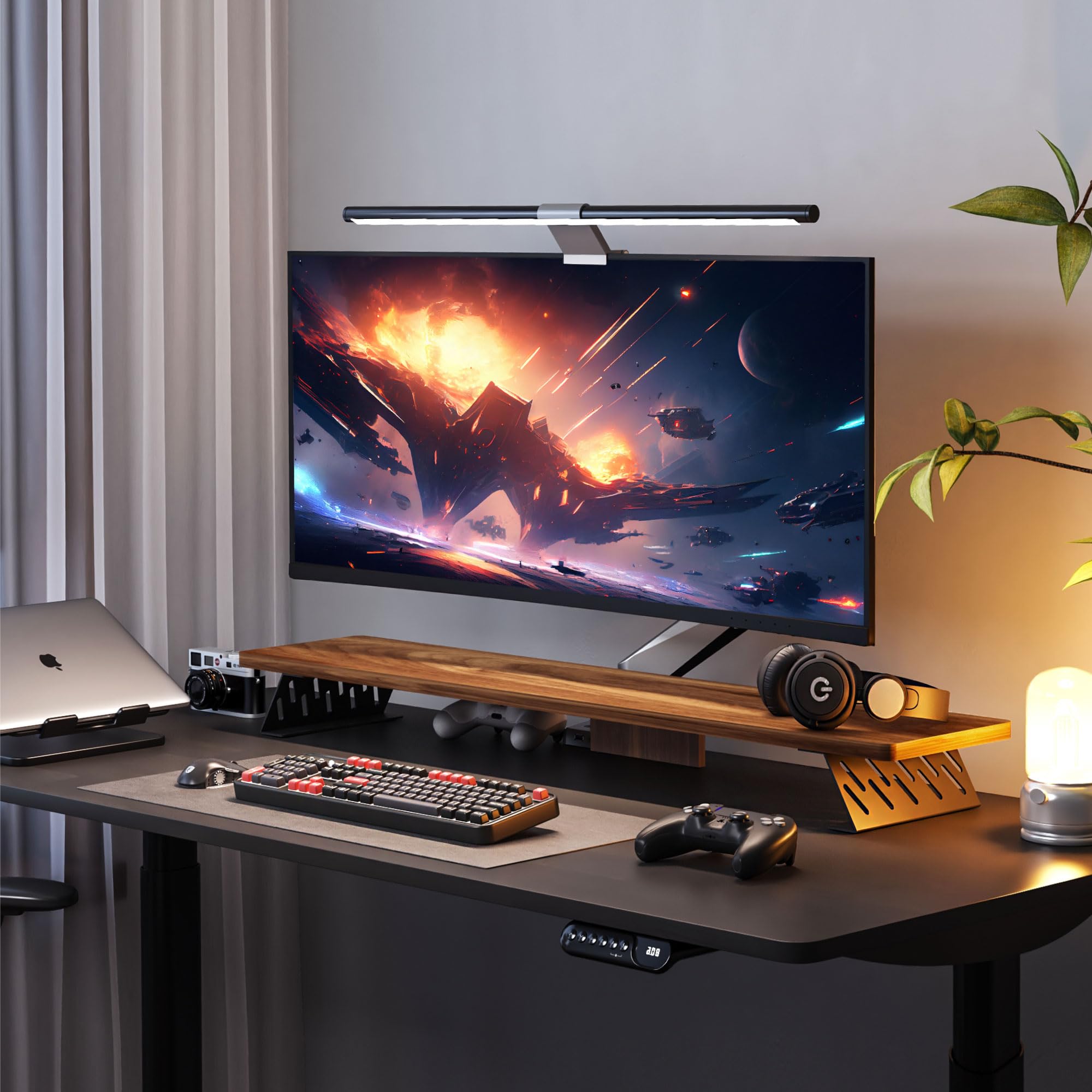 fenge-rodin-series-monitorst-nder-108cm-braun-metallf-e-holz image 2