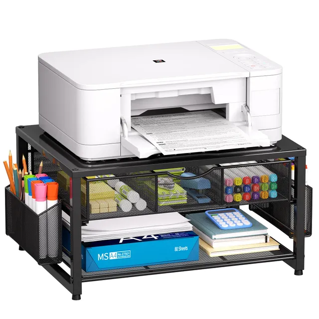 marbrasse-office-supplies-druckerst-nder-schwarz-mit-schublade image 1